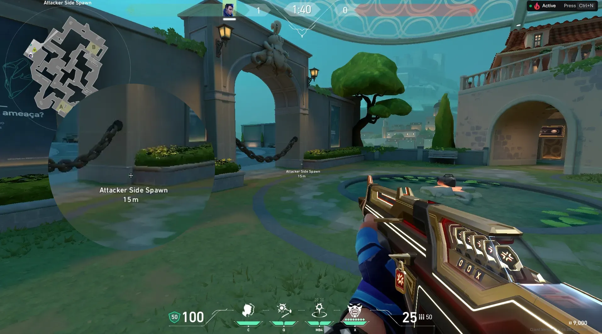 Attacker Spawn to A Main — Yoru lineup on Pearl