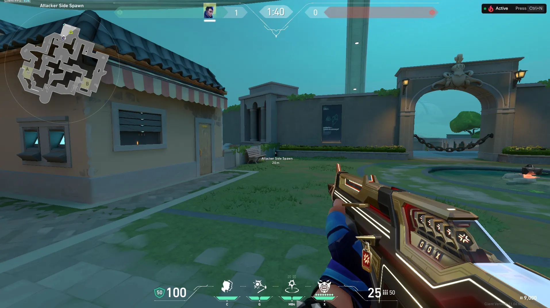 Attacker Spawn to B Ramp — Yoru lineup on Pearl