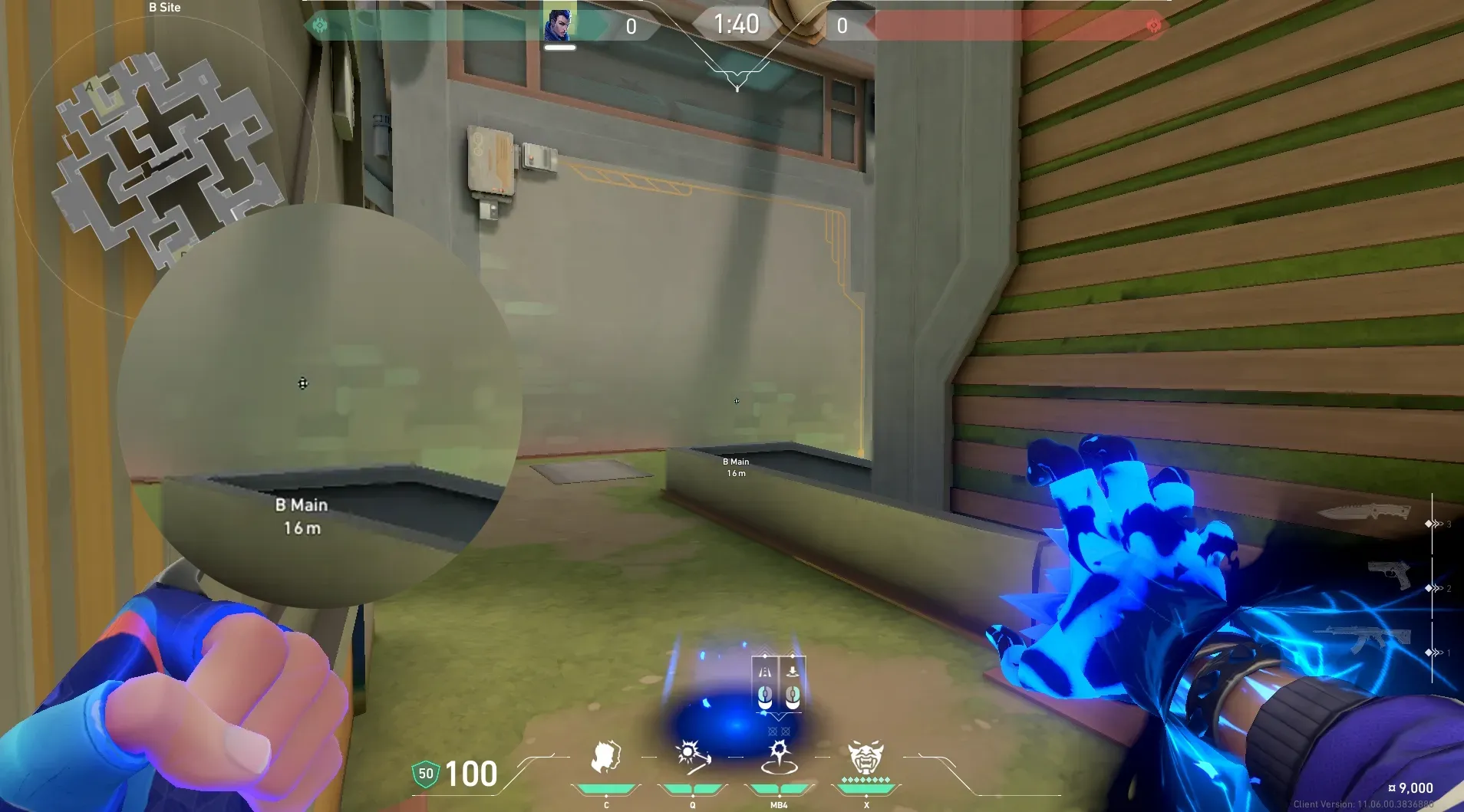 Yoru Gatecrash on Abyss Defense Site B — step 2 of 4: Aim — line up the shot