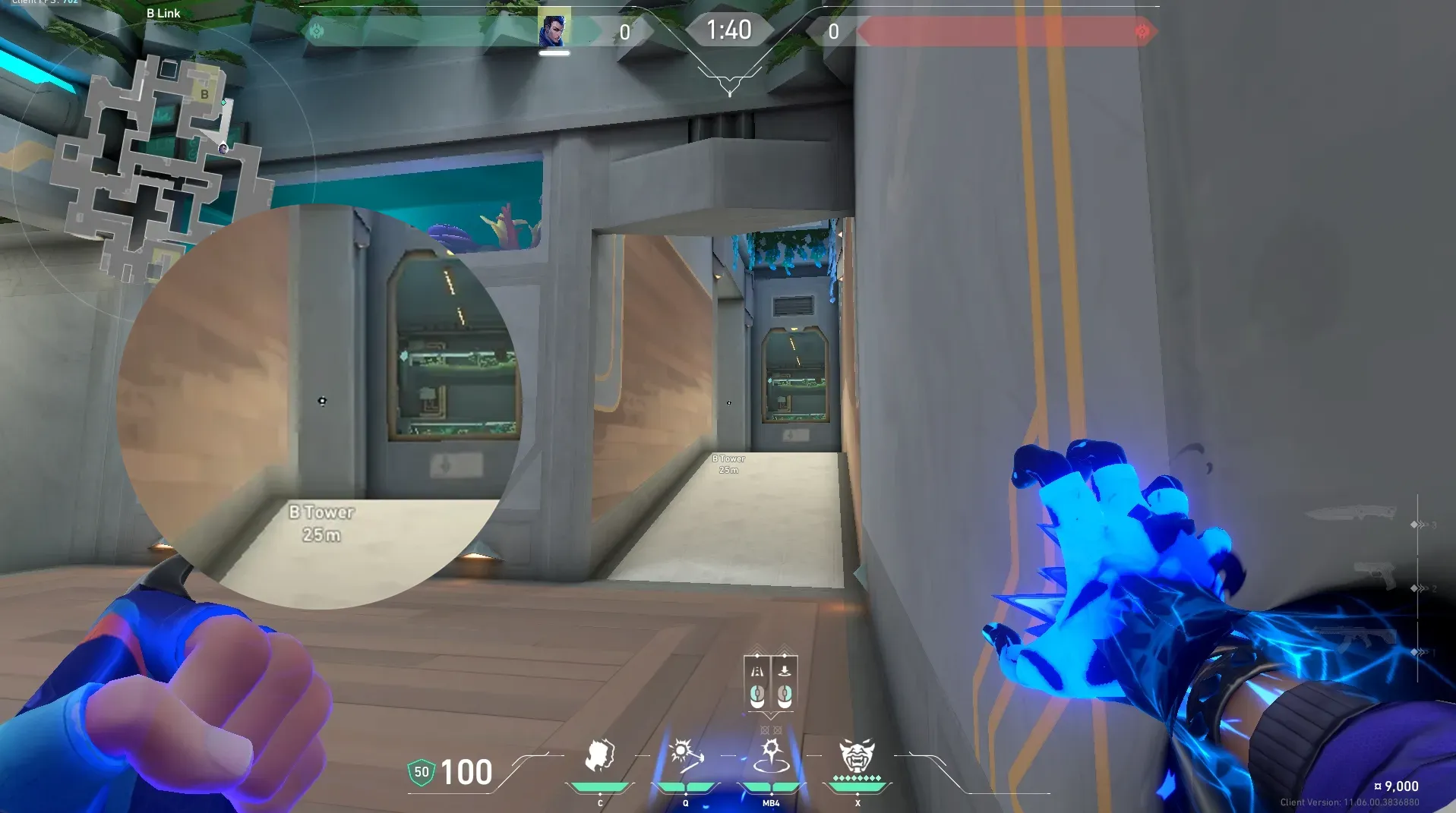 Yoru Gatecrash on Abyss Defense Site B — step 2 of 3: Aim — line up the shot