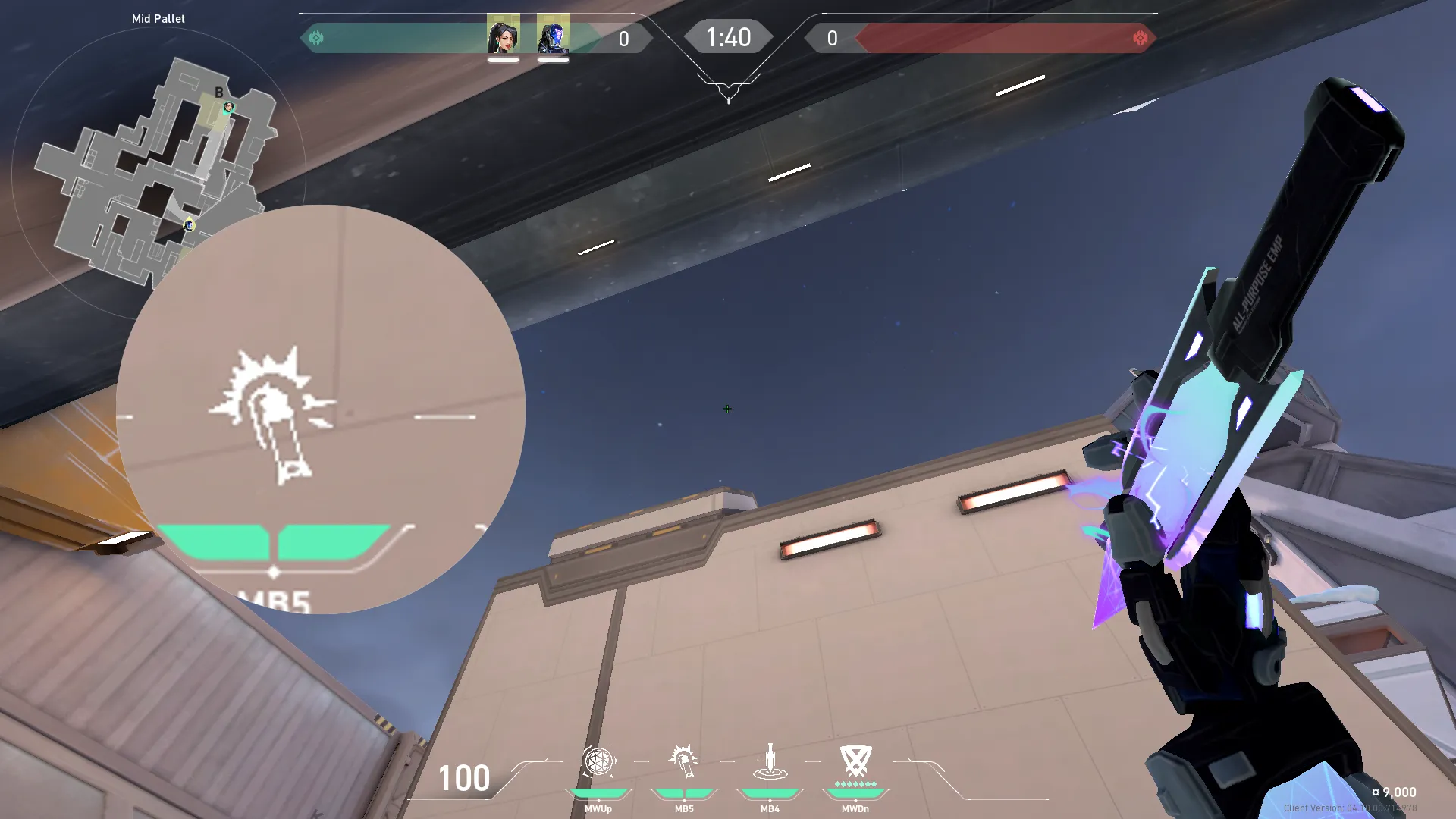 KAY/O Zero_Point on Icebox Defense Site B — step 2 of 3: Aim — line up the shot