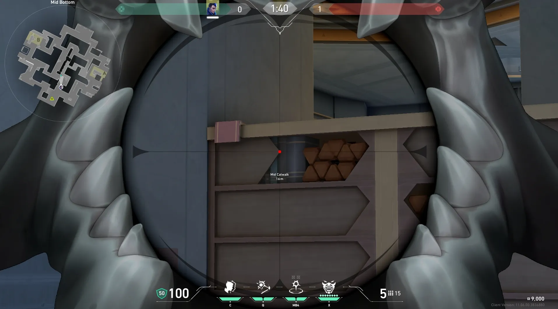 Yoru Gatecrash on Abyss Attack Mid — step 3 of 4: Aim — line up the shot