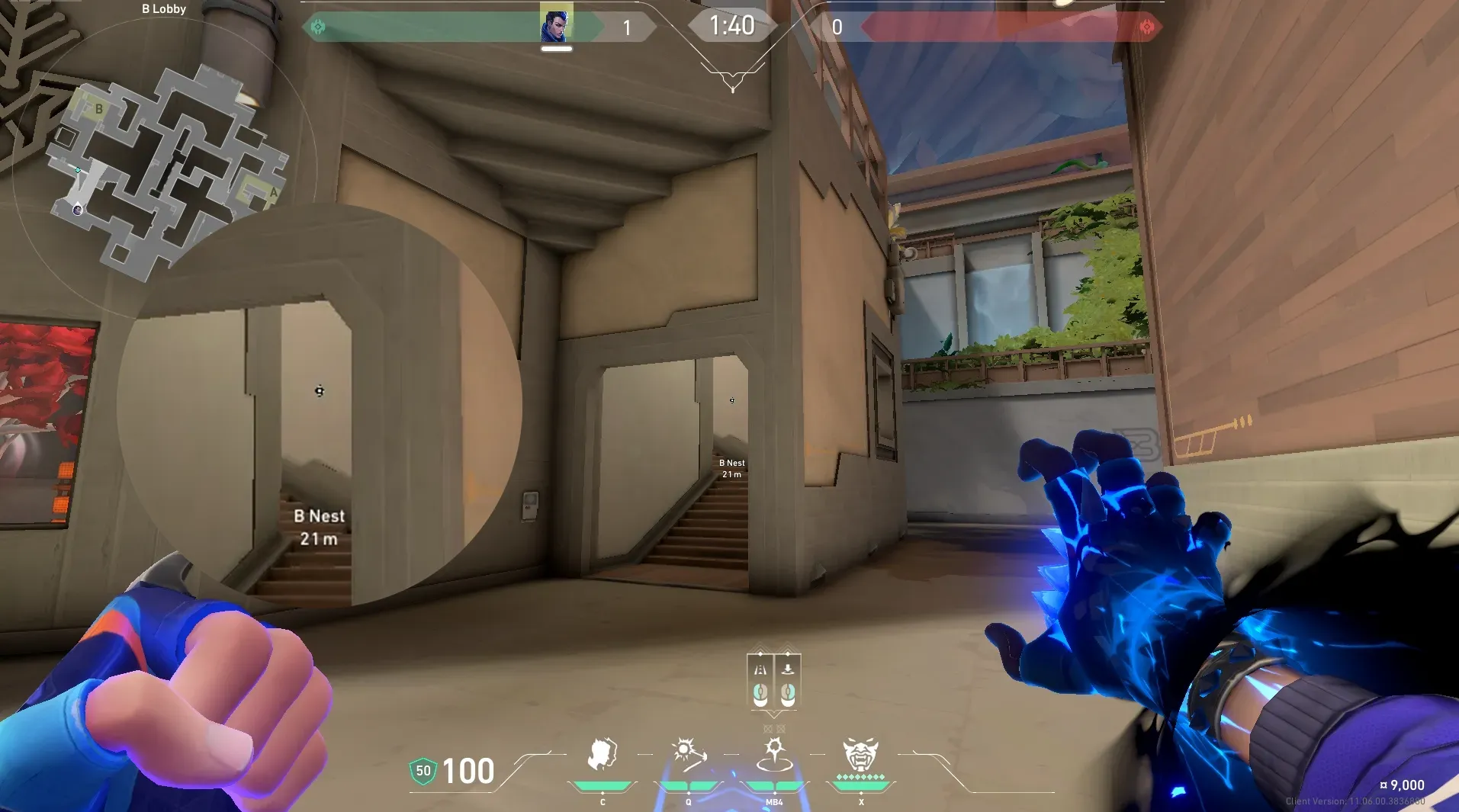 Yoru Gatecrash on Abyss Attack Site B — step 2 of 3: Aim — line up the shot