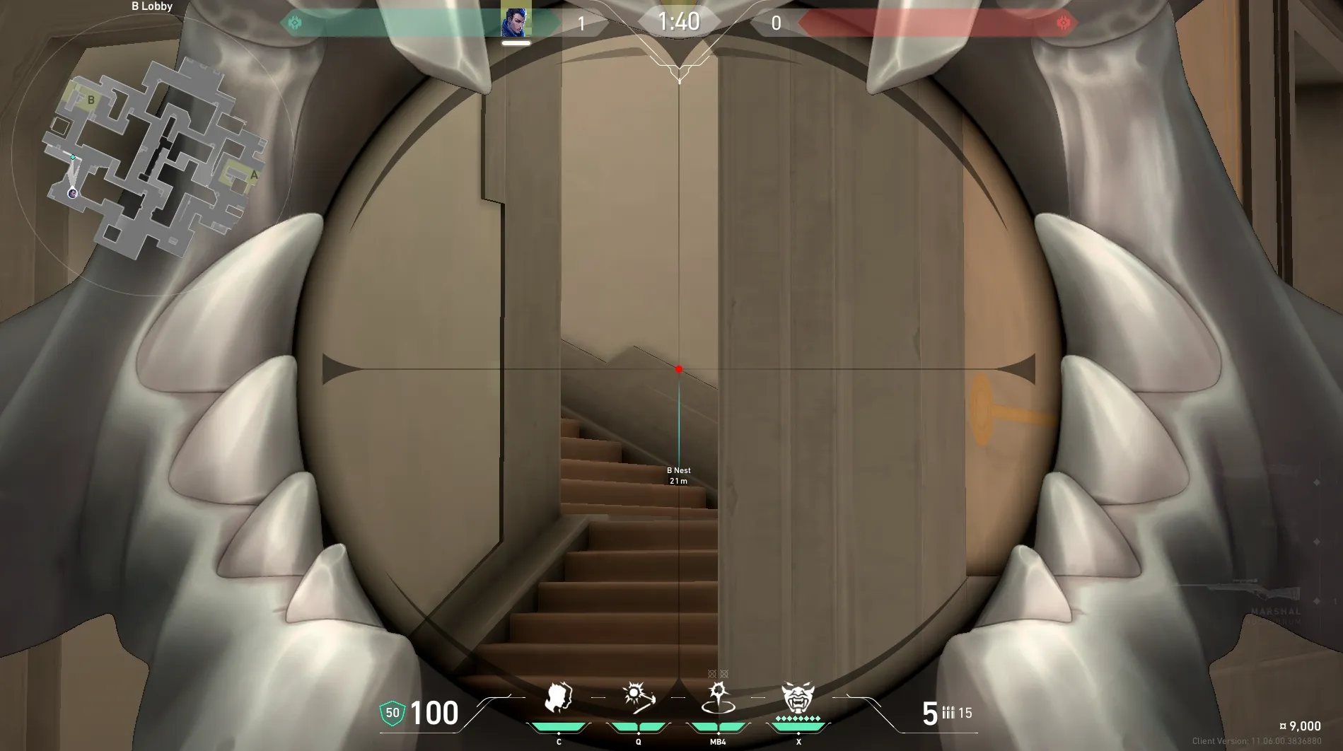 Yoru Gatecrash on Abyss Attack Site B — step 3 of 4: Aim — line up the shot