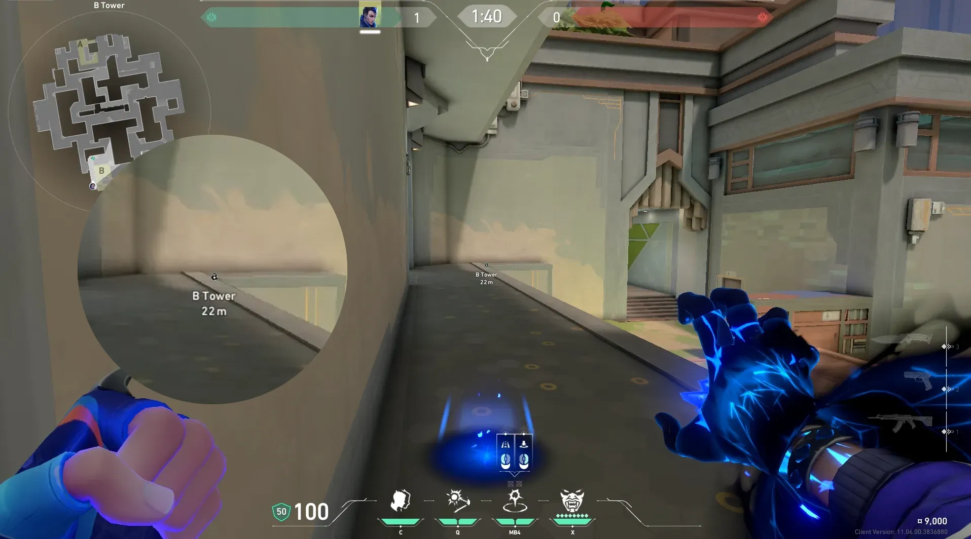 Yoru Gatecrash on Abyss Defense Site B — step 2 of 4: Aim — line up the shot