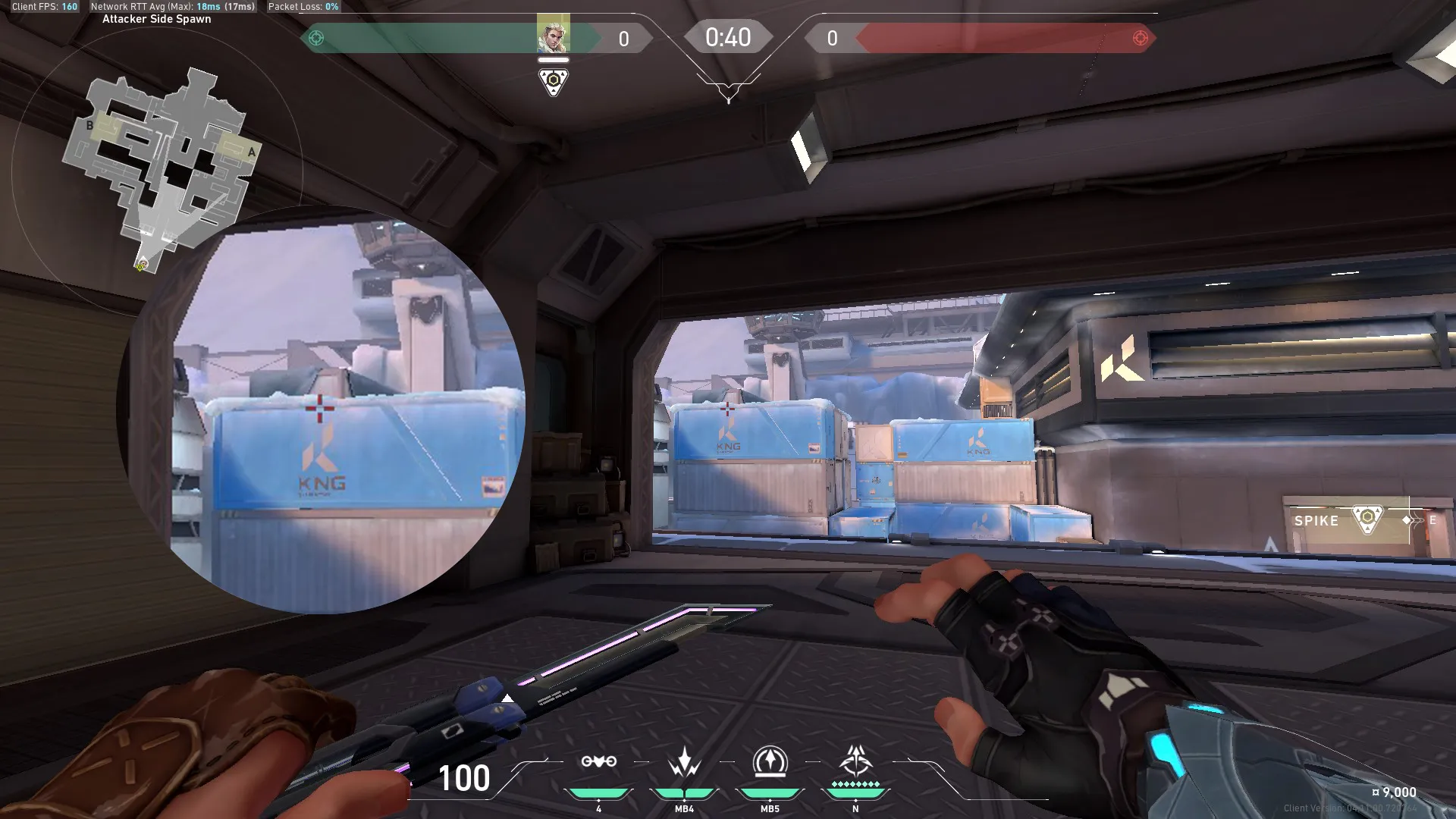 Destroy Chamber Trap in B Kitchen From Attacker Spawn — Sova lineup on Icebox
