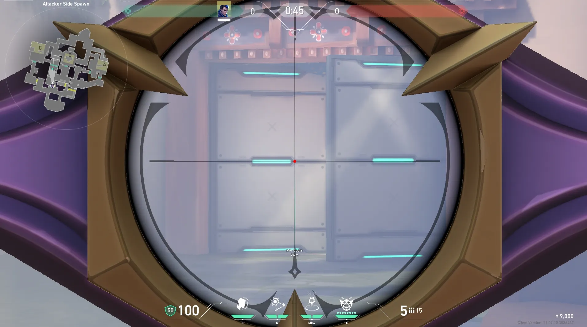 Yoru Gatecrash on Haven Attack Site C — step 3 of 4: Aim — line up the shot