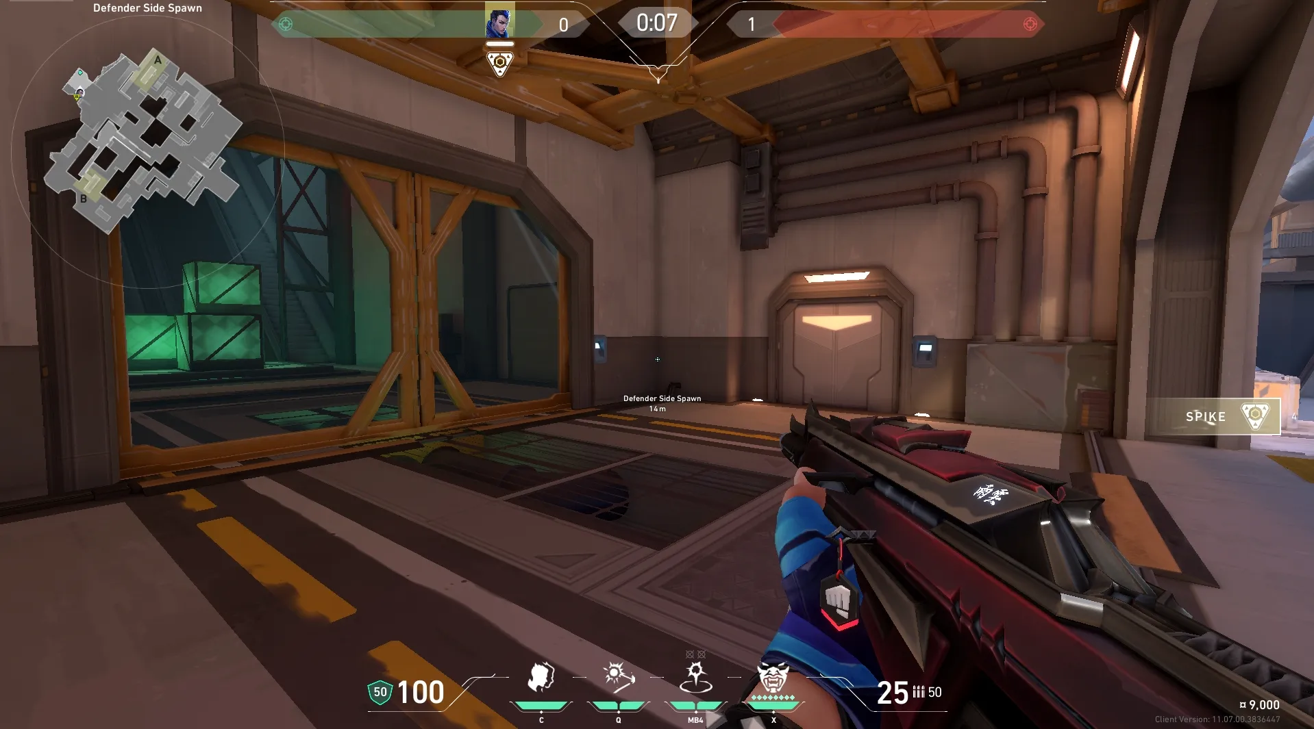 Defender Spawn to B Backsite — Yoru lineup on Icebox
