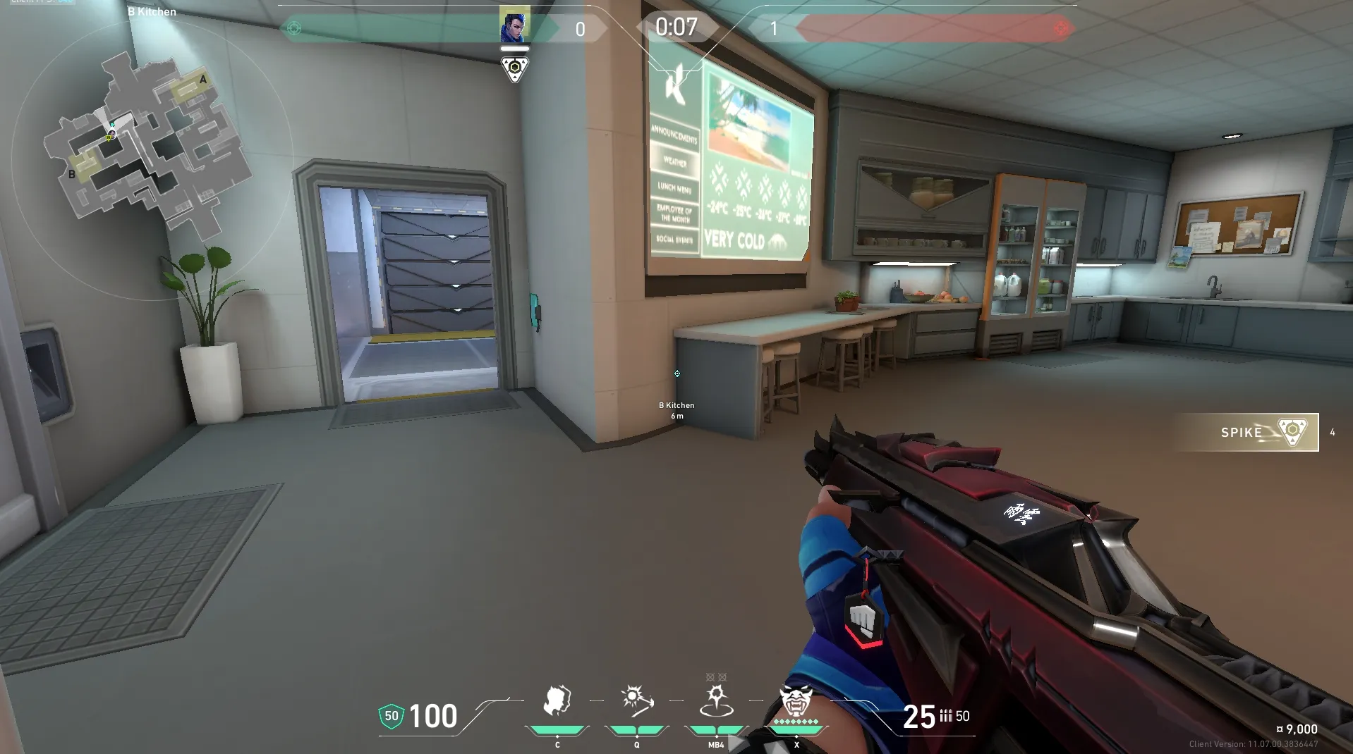 B Kitchen to Attacker Spawn — Yoru lineup on Icebox