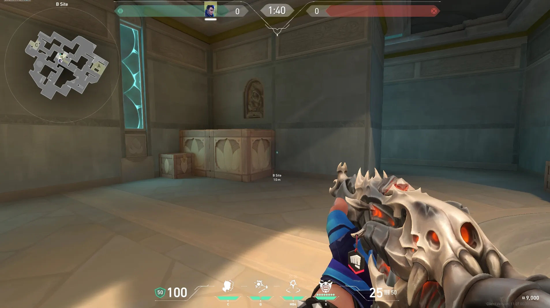 B Site to Attacker Spawn #1 — Yoru lineup on Lotus