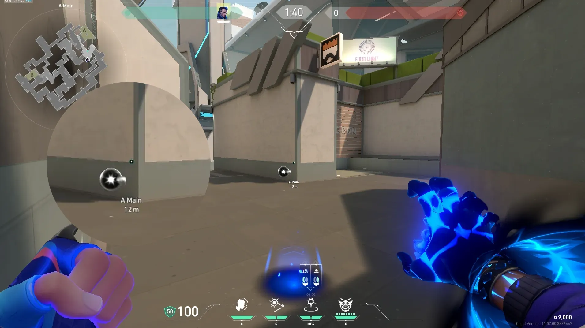 Yoru Gatecrash on Split Attack Site A — step 2 of 3: Aim — line up the shot