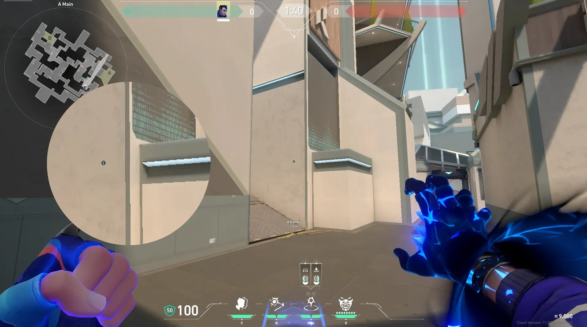 Yoru Gatecrash on Split Attack Site A — step 2 of 3: Aim — line up the shot