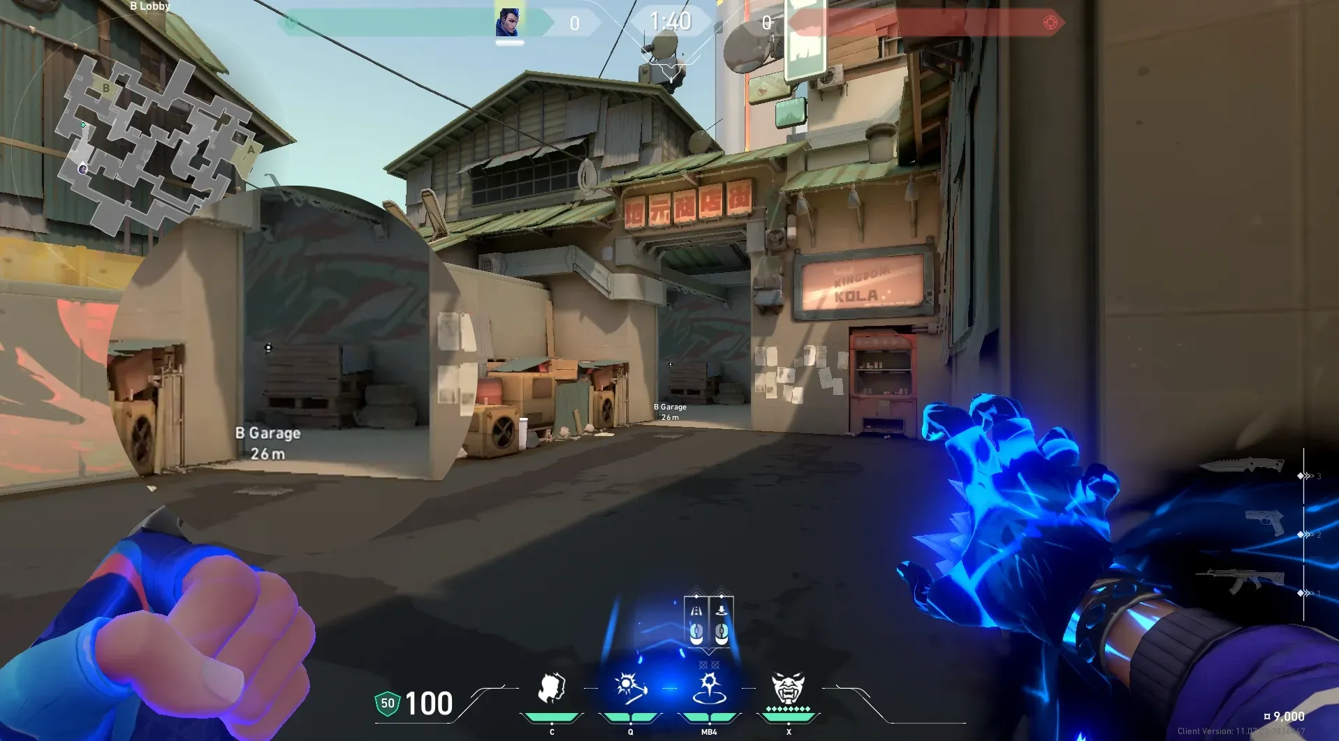 Yoru Gatecrash on Split Attack Site B — step 2 of 3: Aim — line up the shot