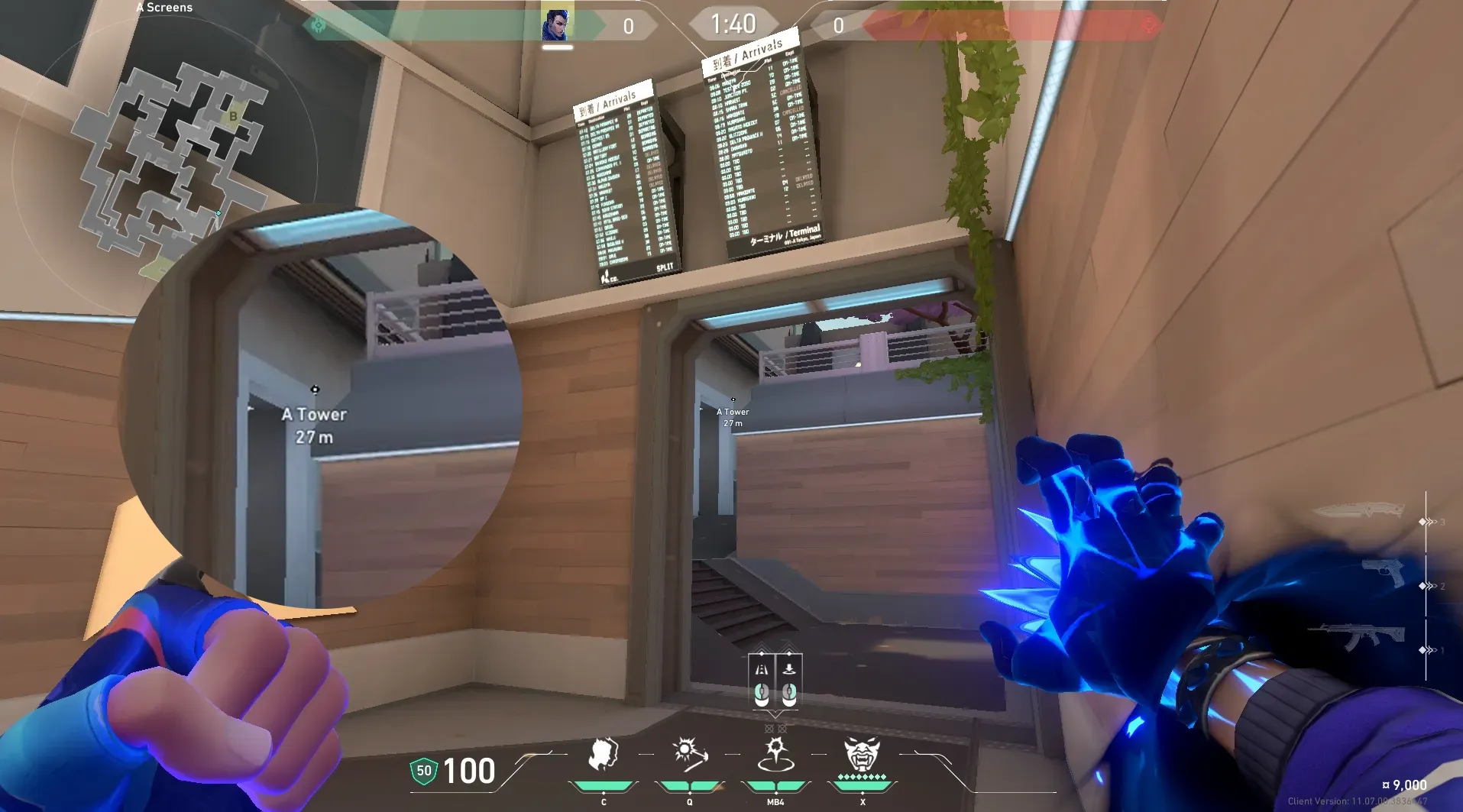 Yoru Gatecrash on Split Defense Site B — step 2 of 3: Aim — line up the shot