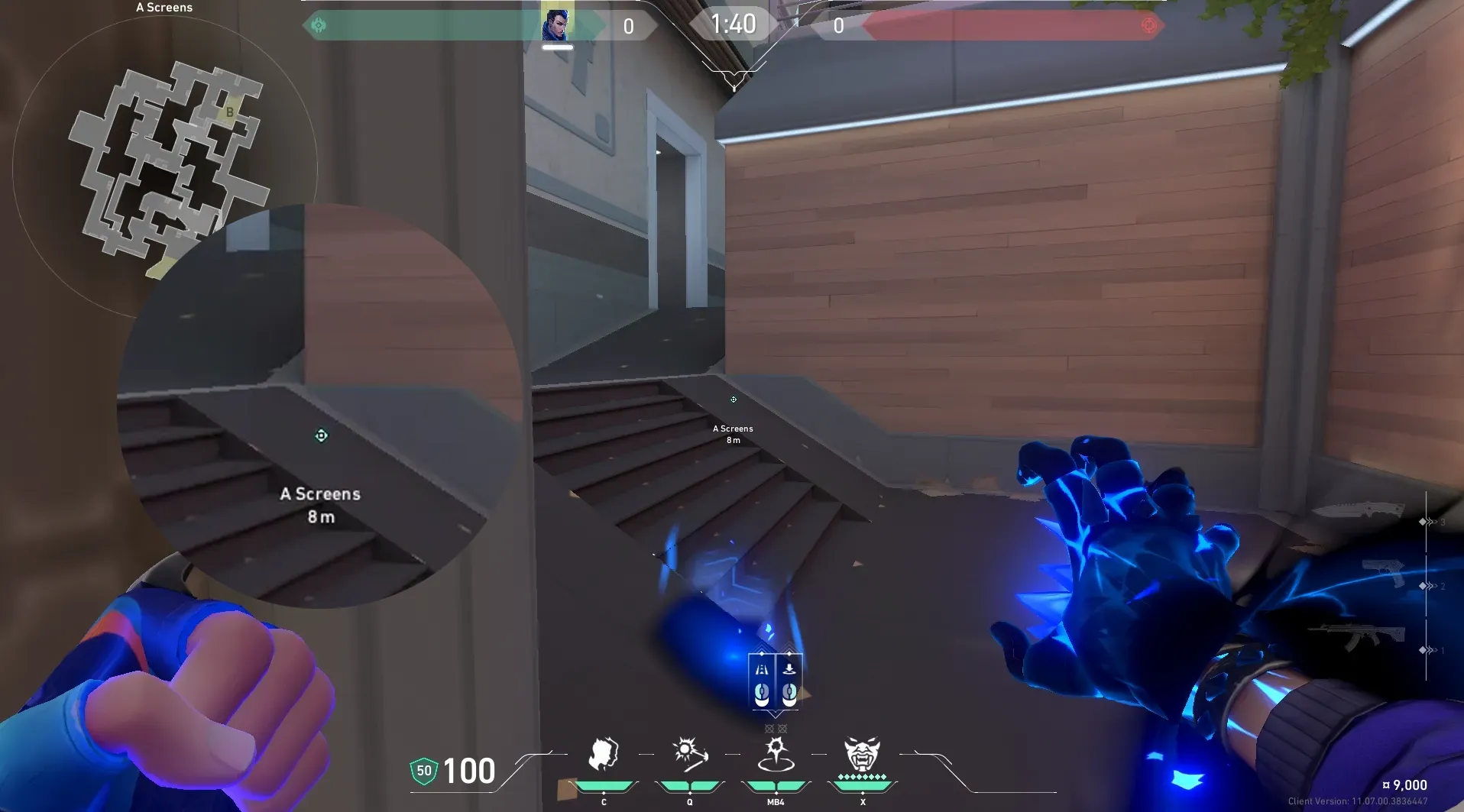 Yoru Gatecrash on Split Defense Site B — step 2 of 3: Aim — line up the shot