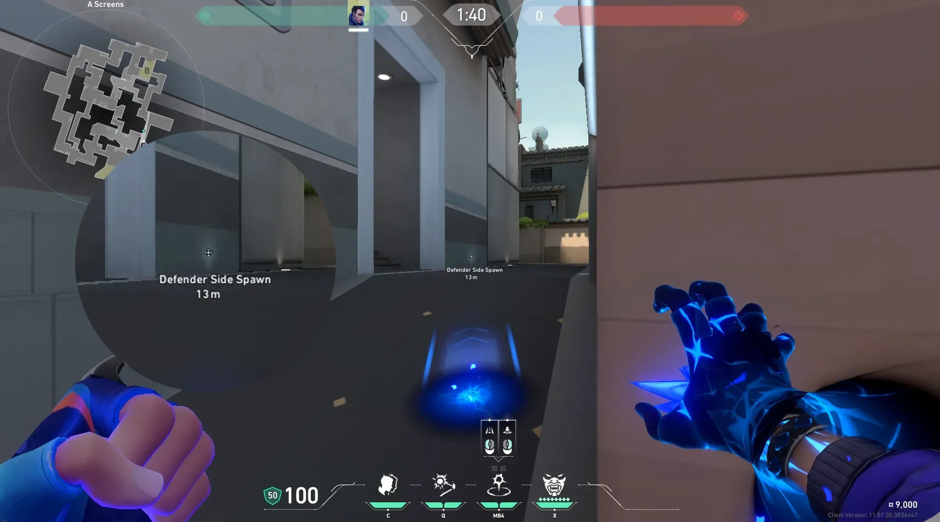 Yoru Gatecrash on Split Defense Site B — step 2 of 3: Aim — line up the shot