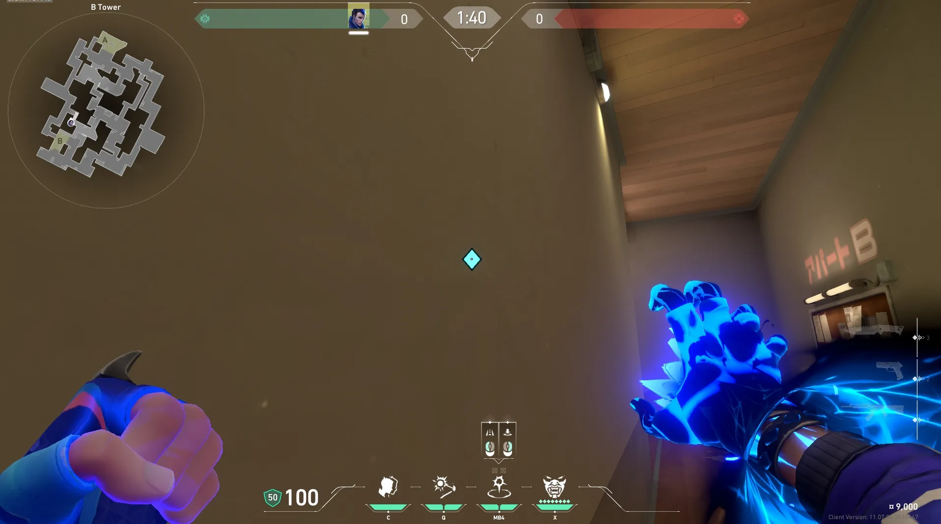 Yoru Gatecrash on Split Defense Site B — step 2 of 4: Aim — line up the shot