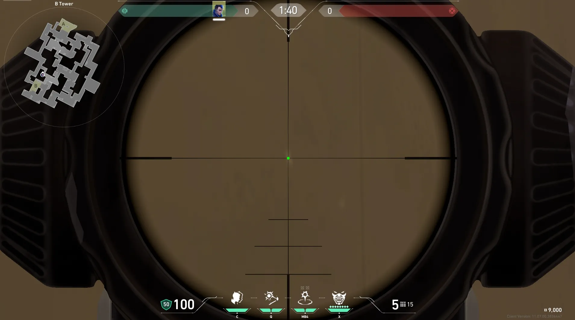 Yoru Gatecrash on Split Defense Site B — step 3 of 4: Aim — line up the shot