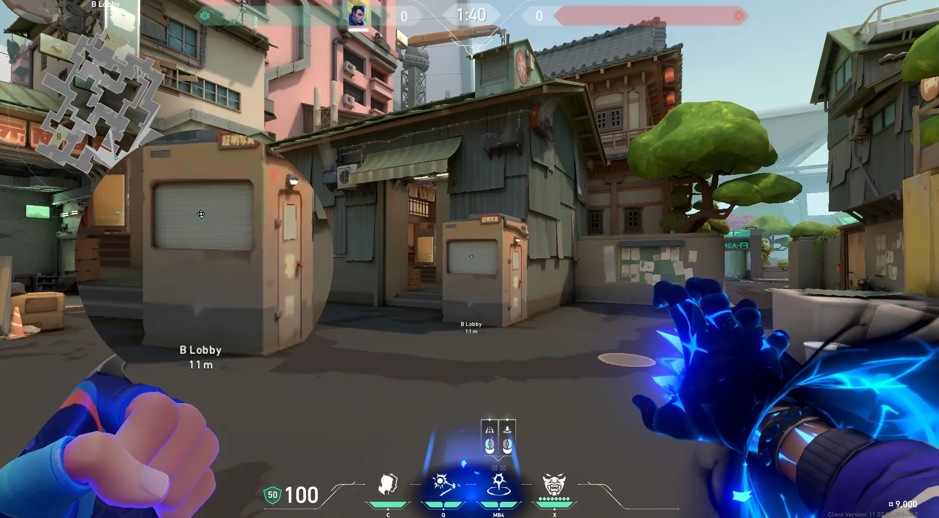 Yoru Gatecrash on Split Attack Site B — step 2 of 3: Aim — line up the shot