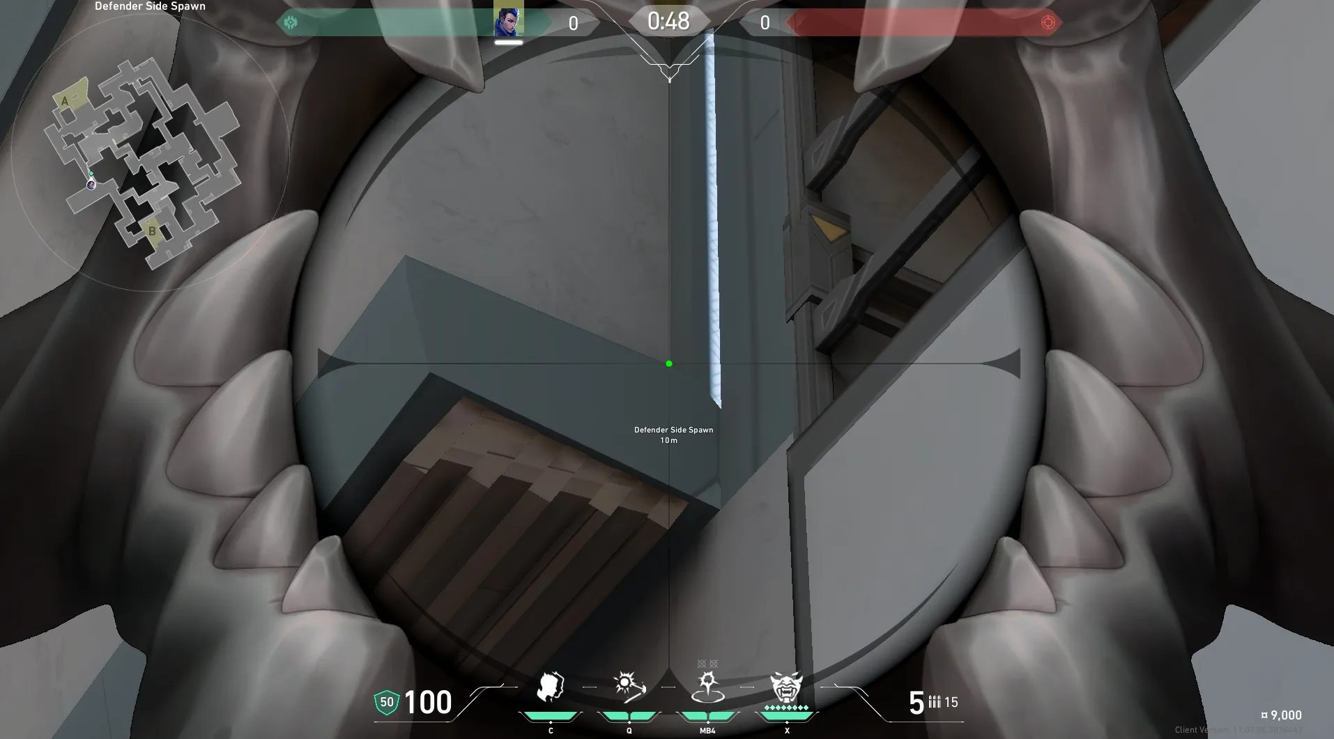 Yoru Gatecrash on Split Defense Site A — step 3 of 4: Aim — line up the shot