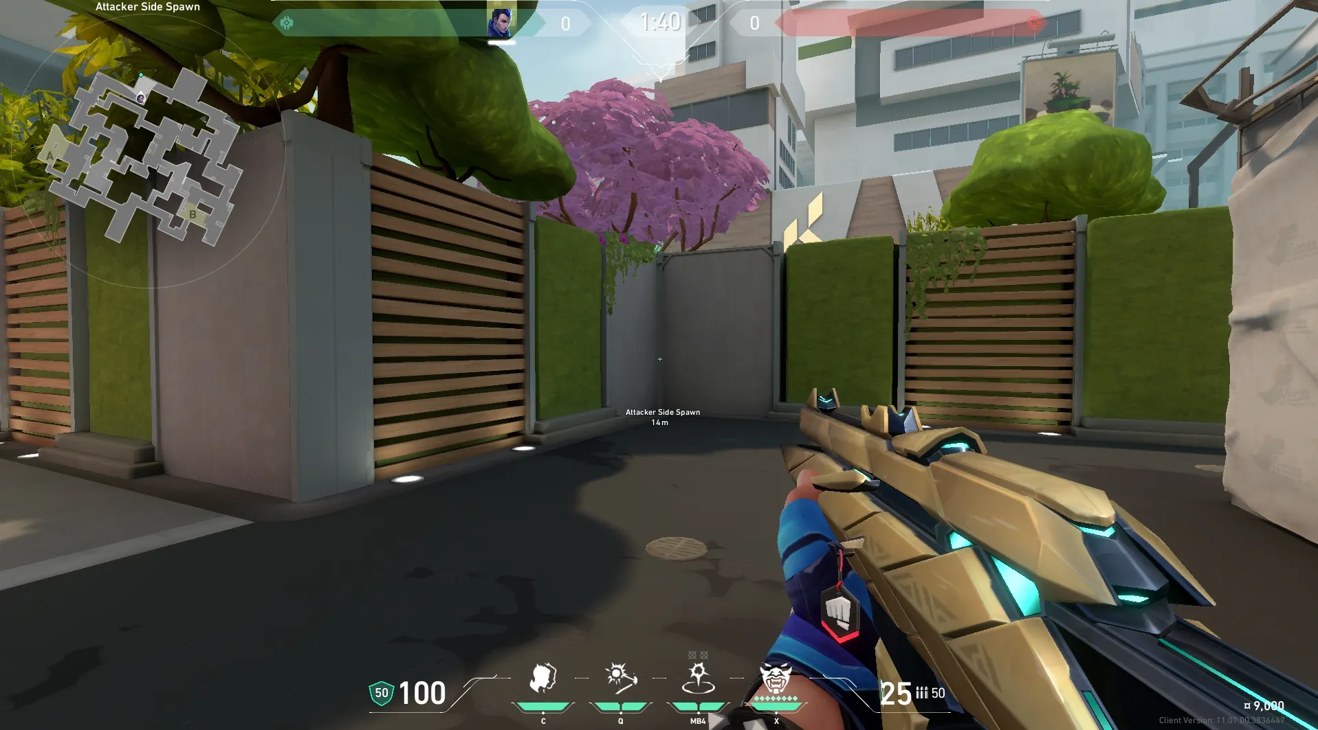 Attacker Spawn to B Lobby — Yoru lineup on Split