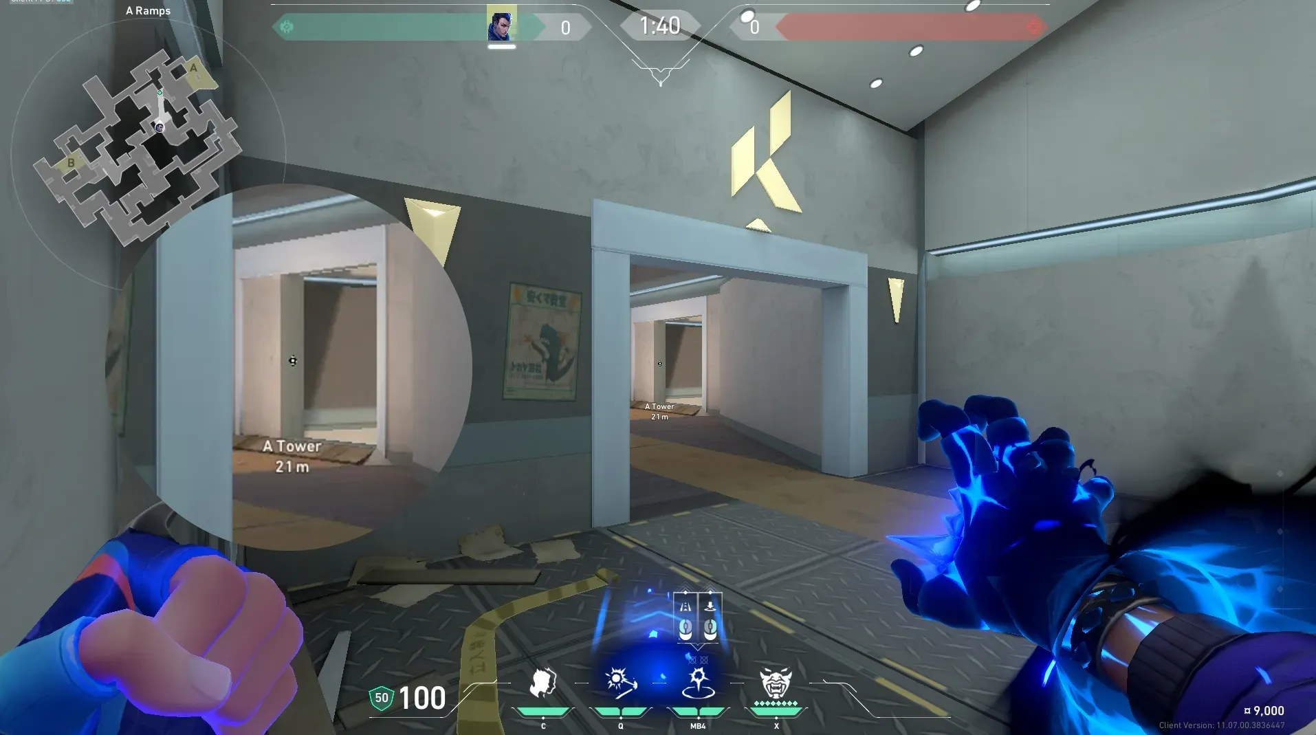 Yoru Gatecrash on Split Attack Site A — step 2 of 3: Aim — line up the shot