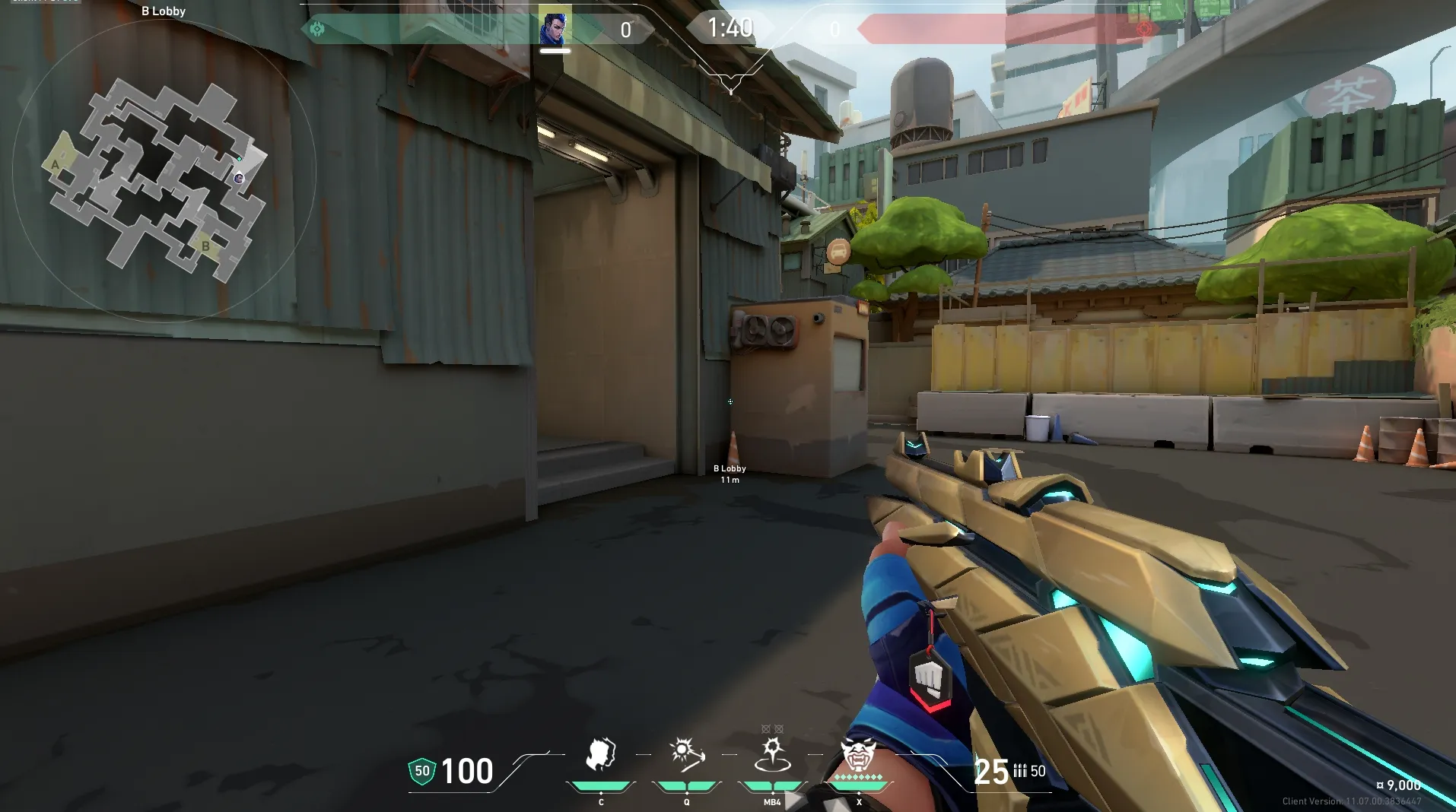 B Lobby to B Site — Yoru lineup on Split