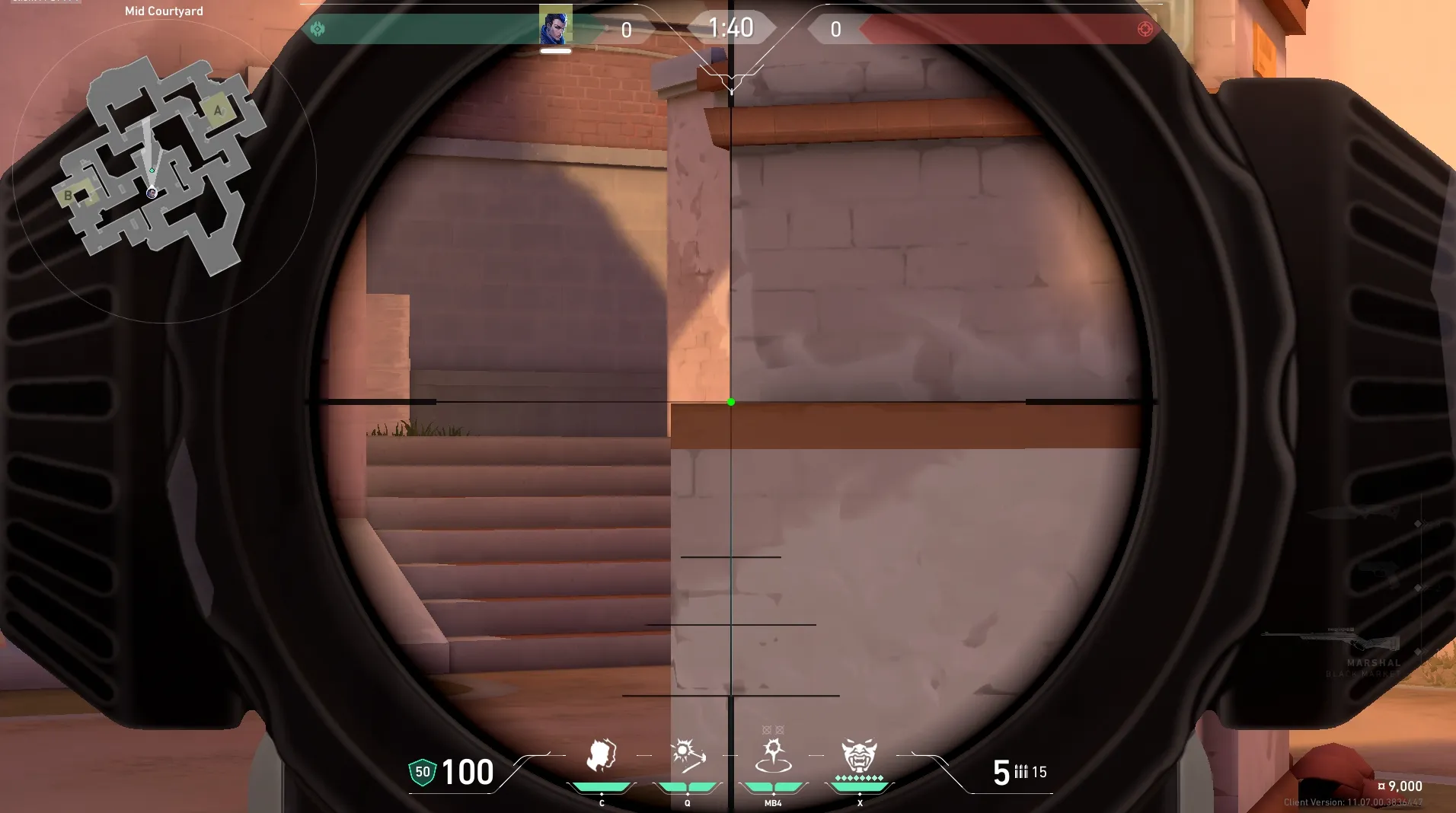 Yoru Gatecrash on Sunset Attack Mid — step 3 of 4: Aim — line up the shot