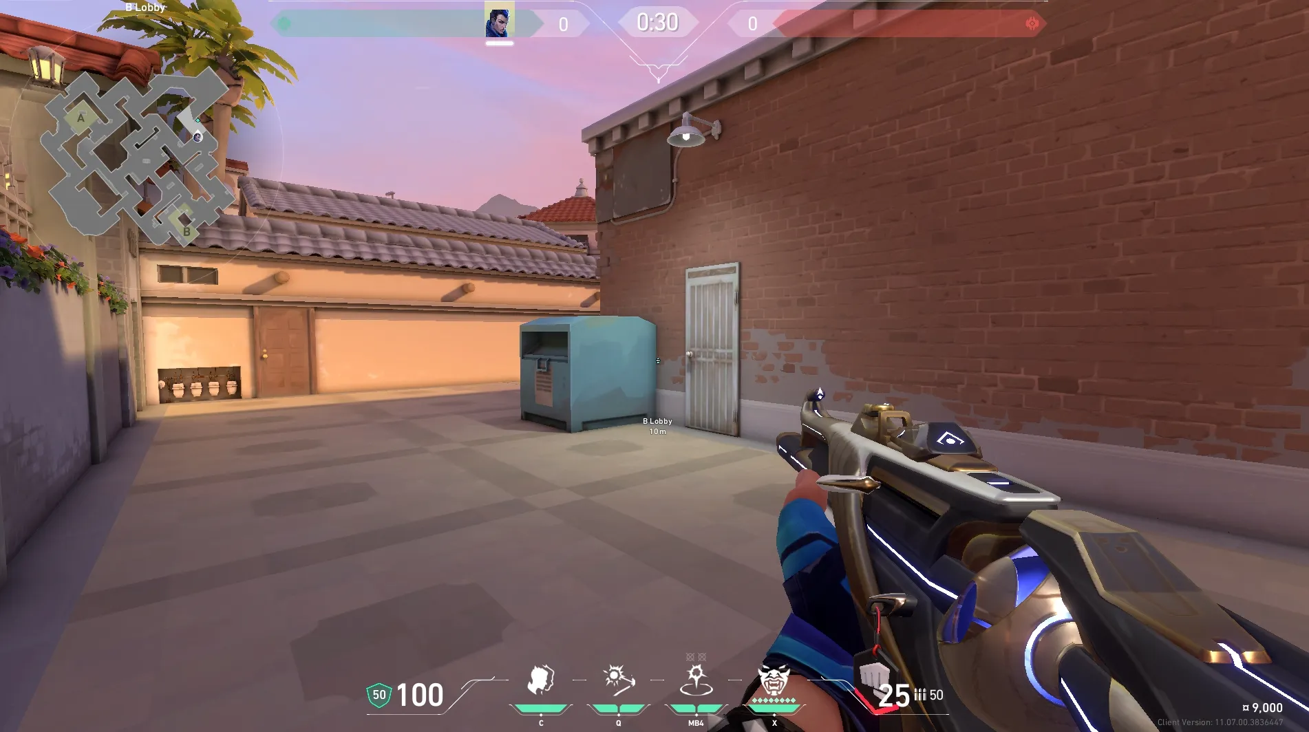 B Lobby to B Main #1 — Yoru lineup on Sunset