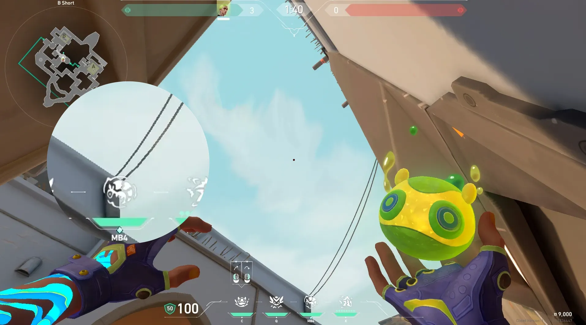 Gekko Mosh Pit on Bind Attack Site B — step 3 of 4: Aim — line up the shot