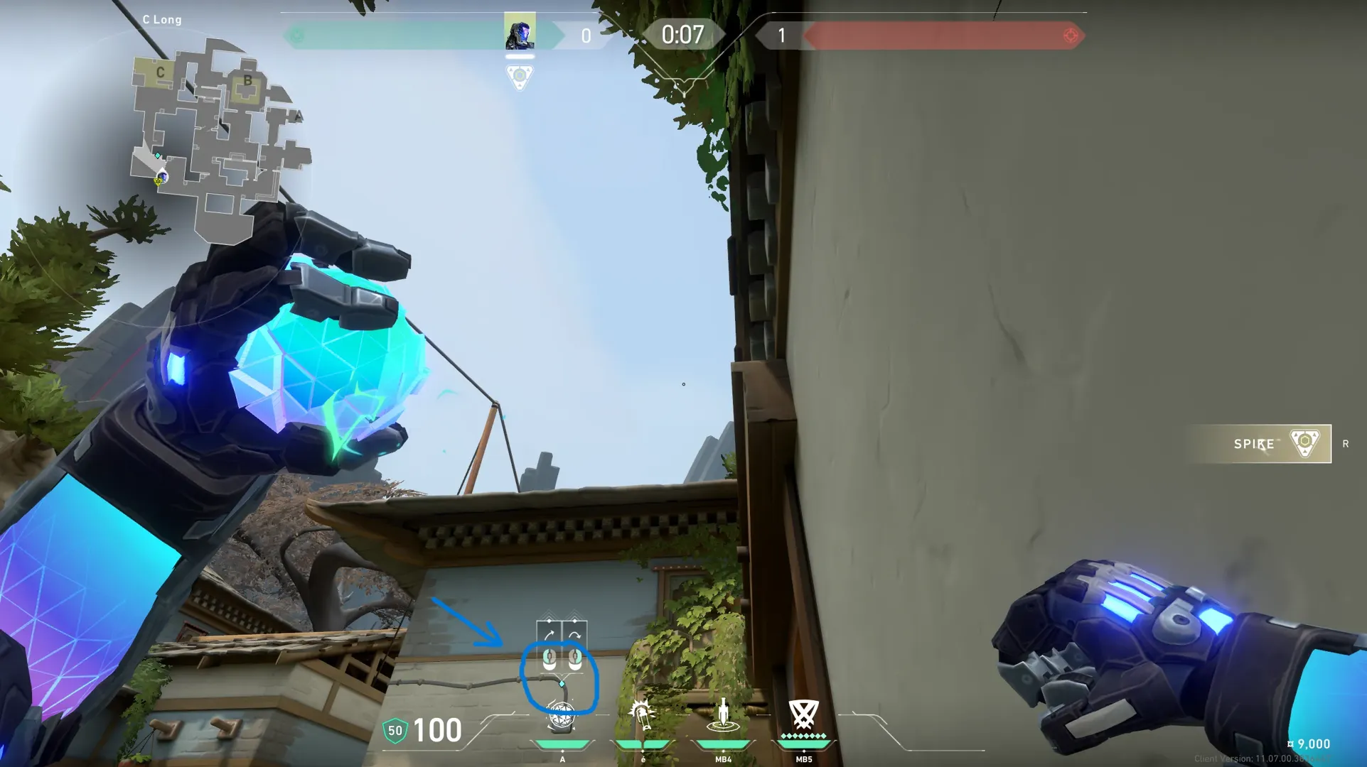 KAY/O Frag_Ment on Haven Attack Site C — step 2 of 3: Aim — line up the shot
