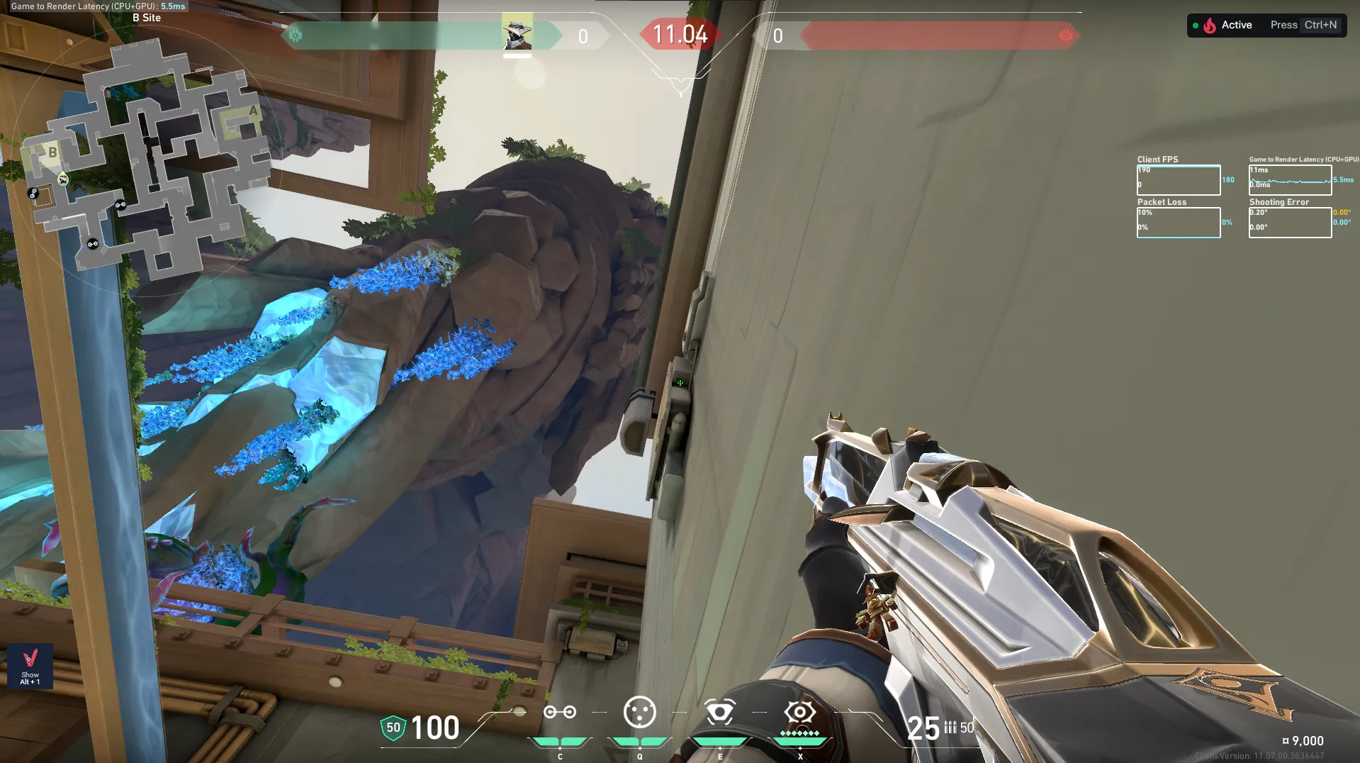 Cypher Trapwire on Abyss Defense Site B — step 4 of 5: Aim — line up the shot