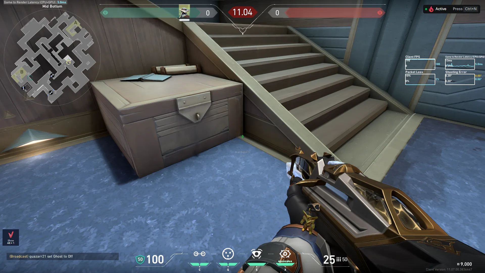 Cypher Cyber Cage on Abyss Attack Mid — step 3 of 8: Aim — line up the shot