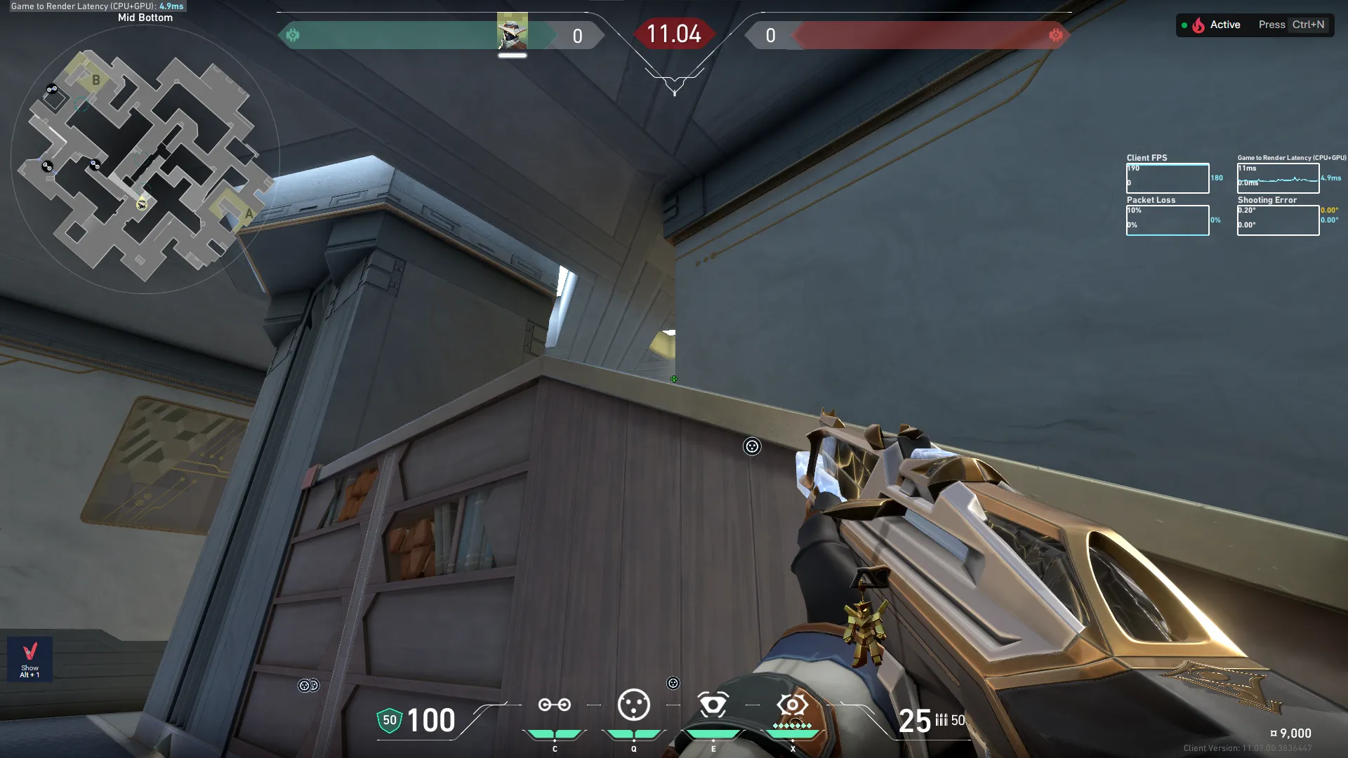 Cypher Cyber Cage on Abyss Attack Mid — step 4 of 8: Aim — line up the shot