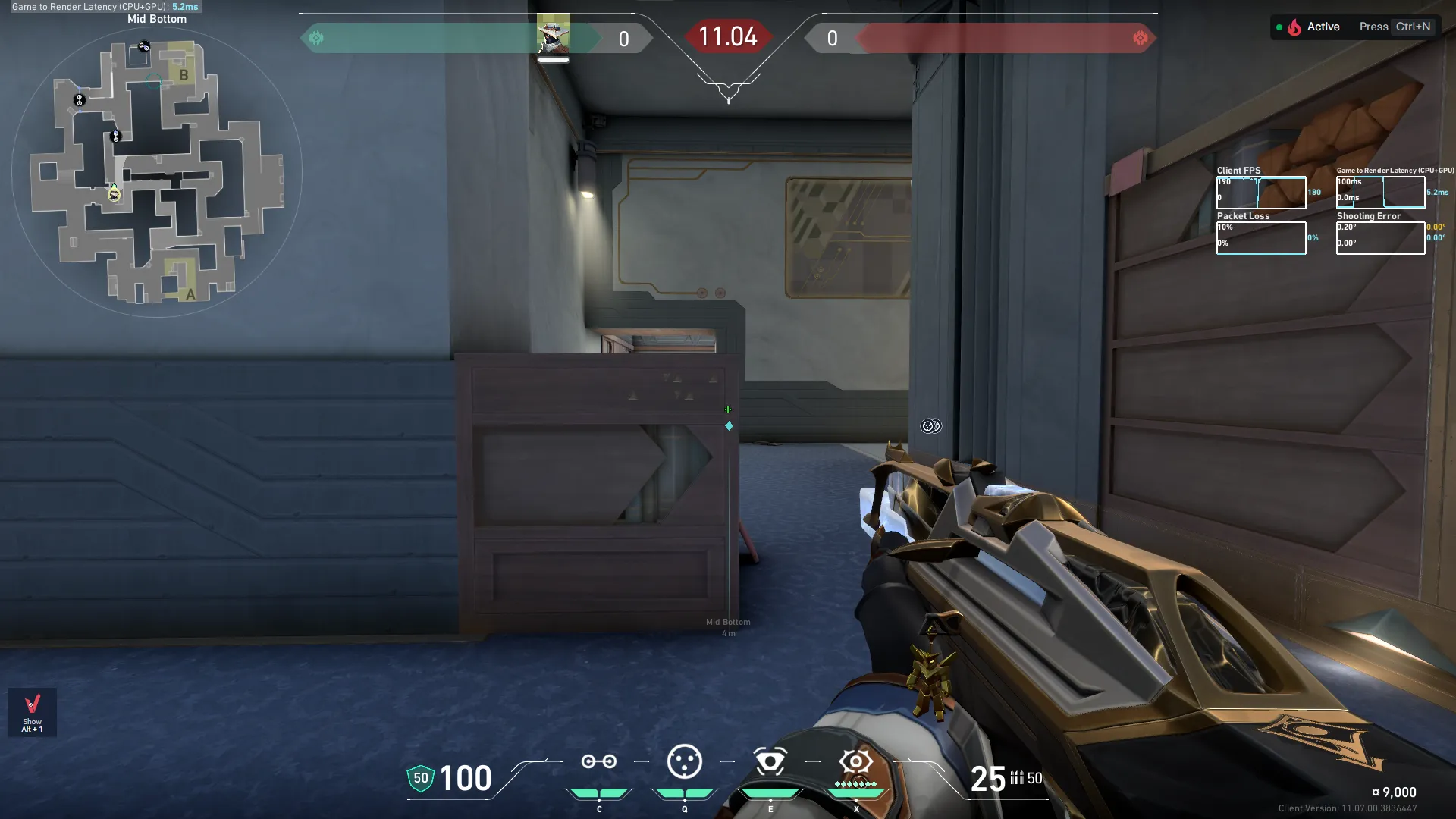 Cypher Cyber Cage on Abyss Attack Mid — step 6 of 8: Aim — line up the shot