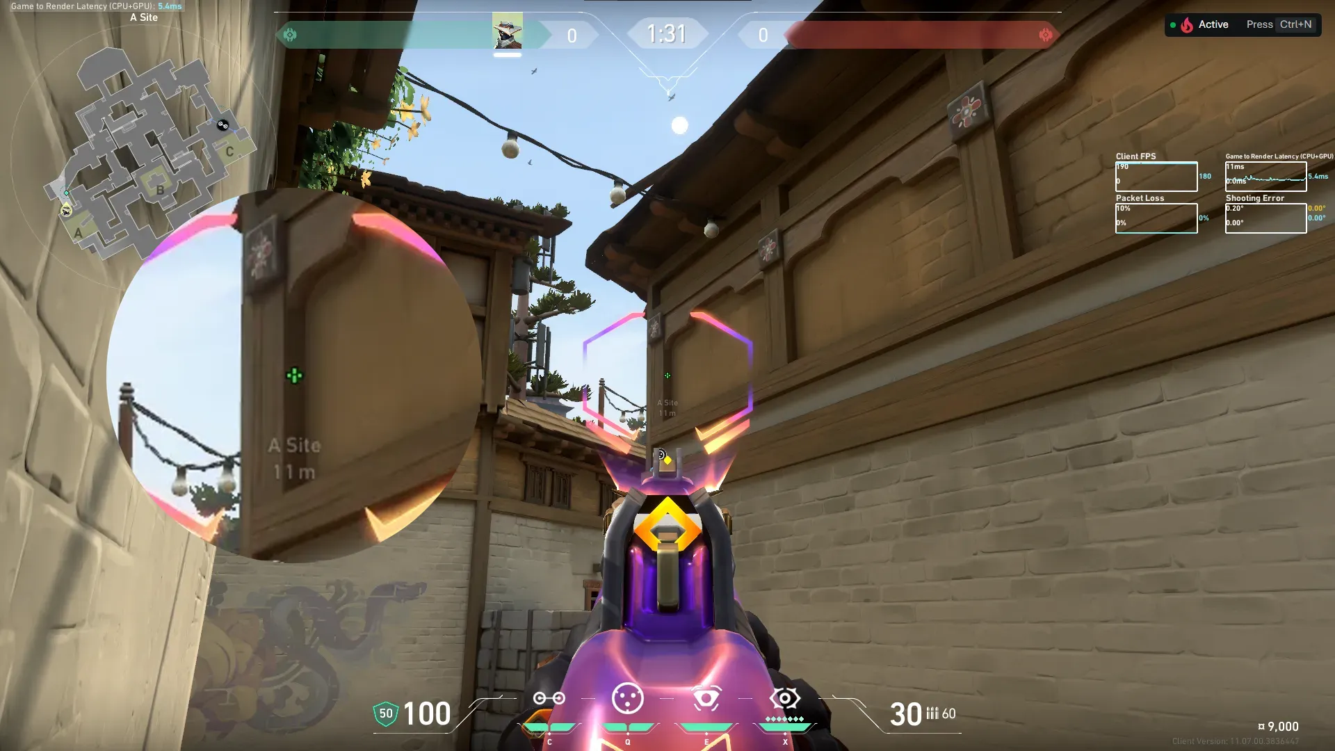 Cypher Cyber Cage on Haven Defense Site A — step 4 of 8: Aim — line up the shot