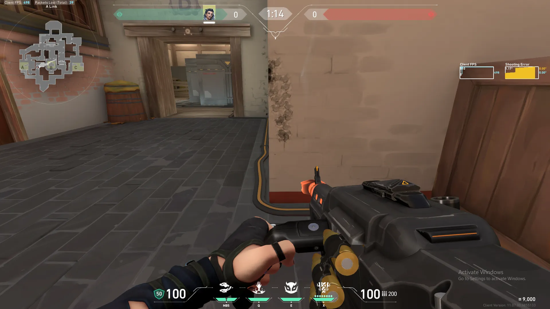 Fade Haunt on Haven Defense Site A — step 2 of 6: Aim — line up the shot