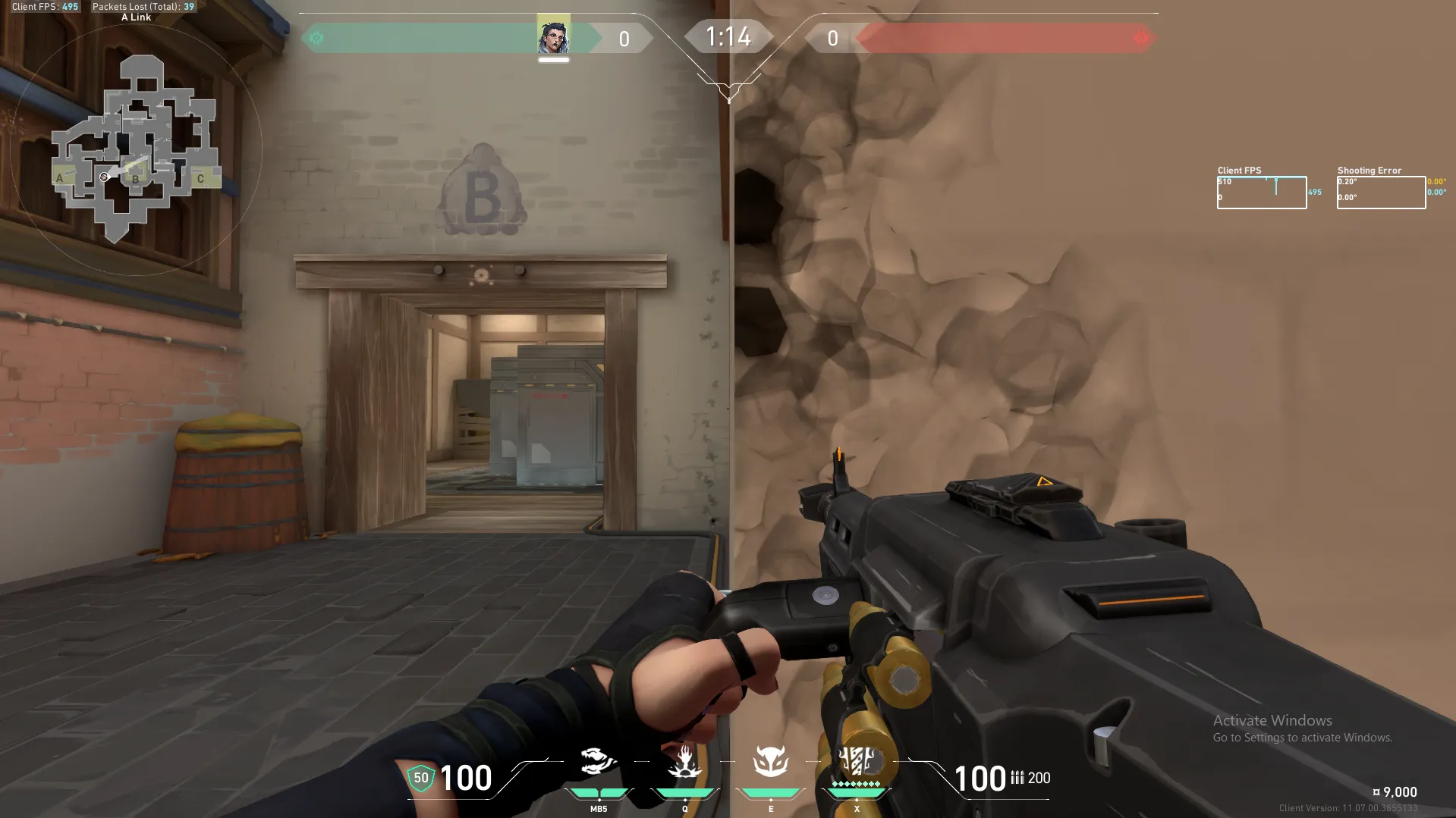 Fade Haunt on Haven Defense Site A — step 3 of 6: Aim — line up the shot