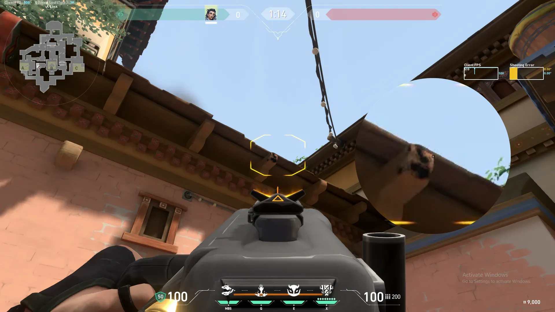 Fade Haunt on Haven Defense Site A — step 4 of 6: Aim — line up the shot