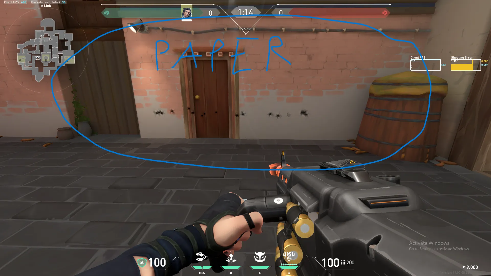 Fade Haunt on Haven Defense Site A — step 5 of 6: Aim — line up the shot