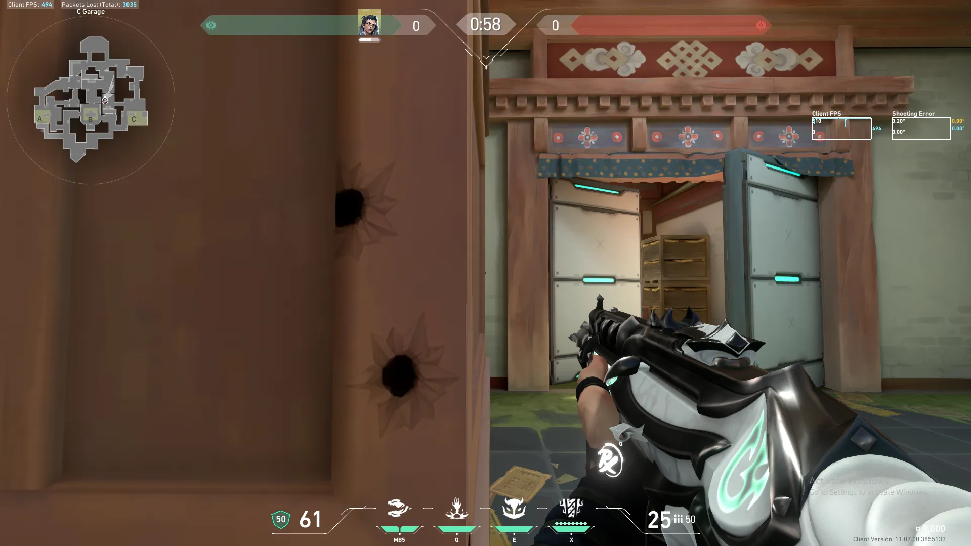 Fade Haunt on Haven Defense Mid — step 3 of 7: Aim — line up the shot