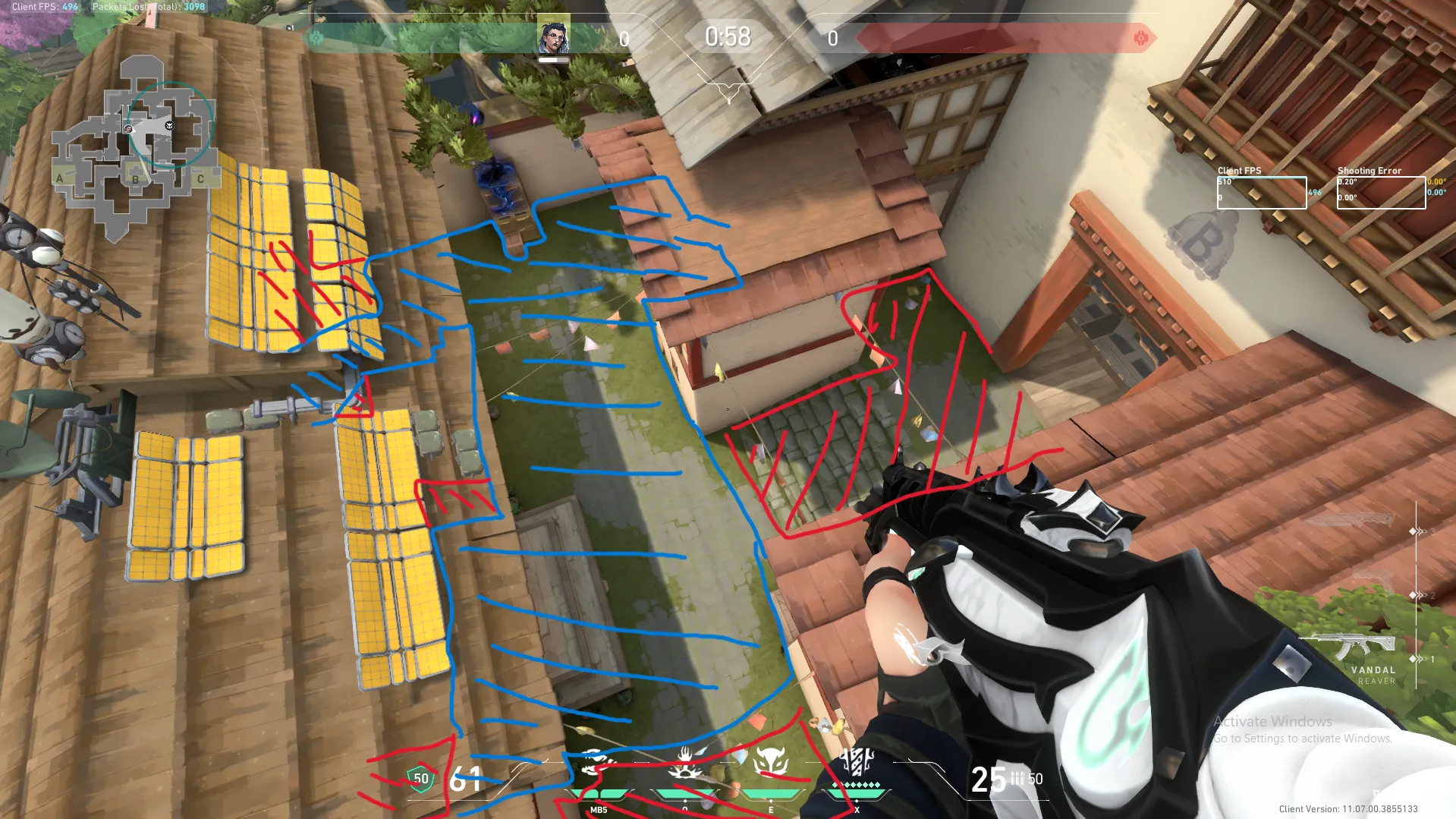 Fade Haunt on Haven Defense Mid — step 5 of 7: Aim — line up the shot
