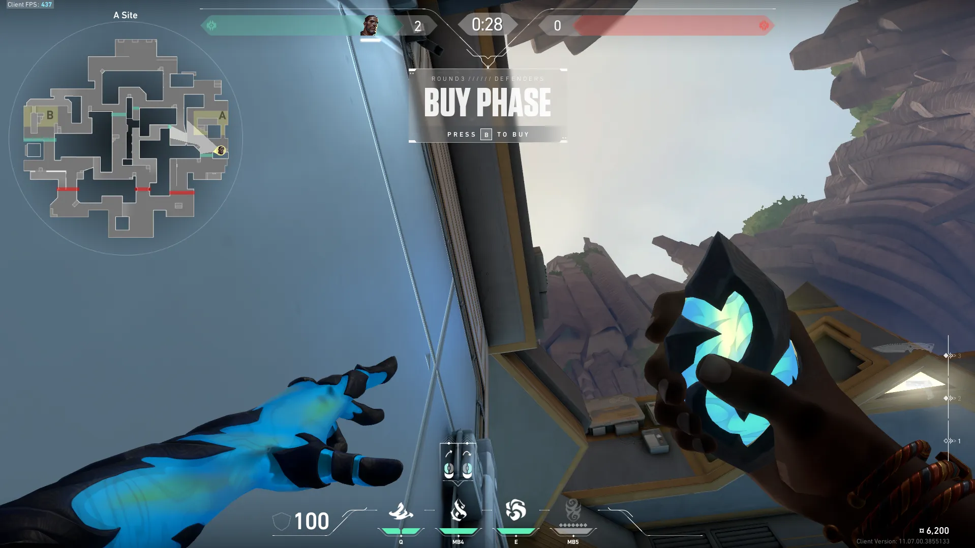 Veto Chokehold on Abyss Defense Site A — step 2 of 3: Aim — line up the shot
