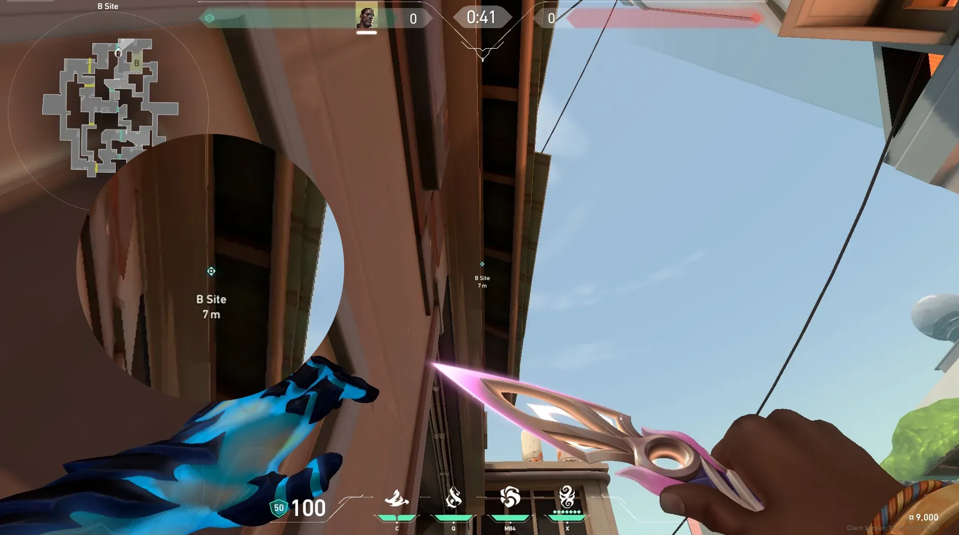 Veto Chokehold on Split Defense Site B — step 2 of 4: Aim — line up the shot