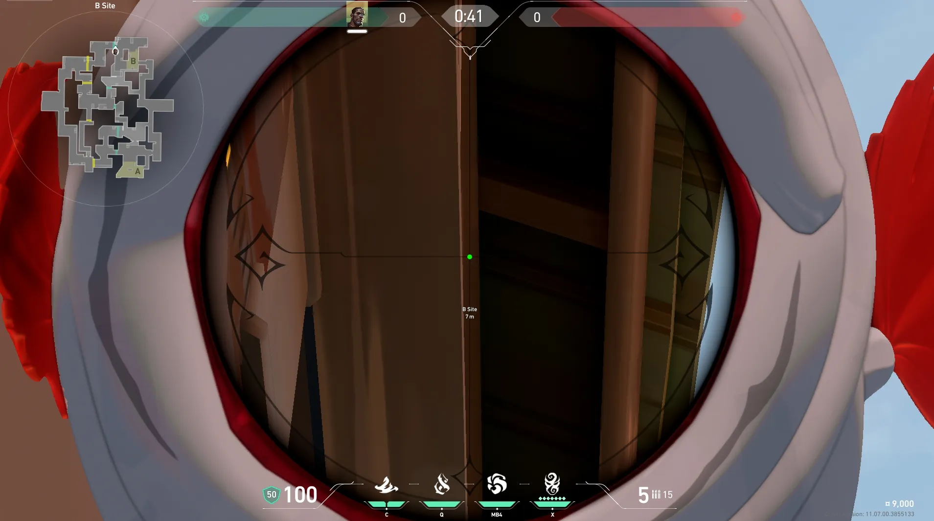 Veto Chokehold on Split Defense Site B — step 3 of 4: Aim — line up the shot