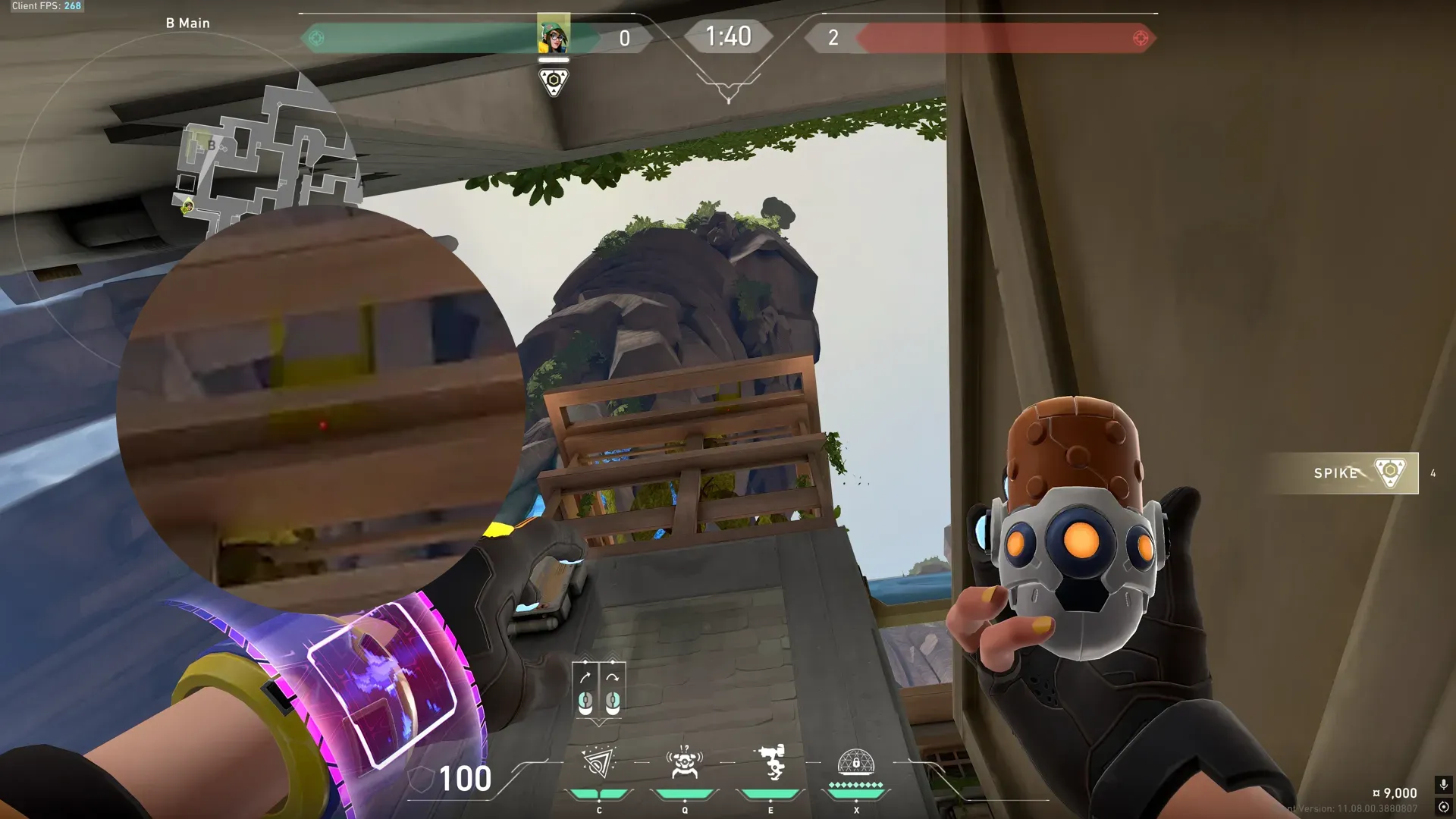 Killjoy Nanoswarm on Abyss Attack Site B — step 2 of 3: Aim — line up the shot