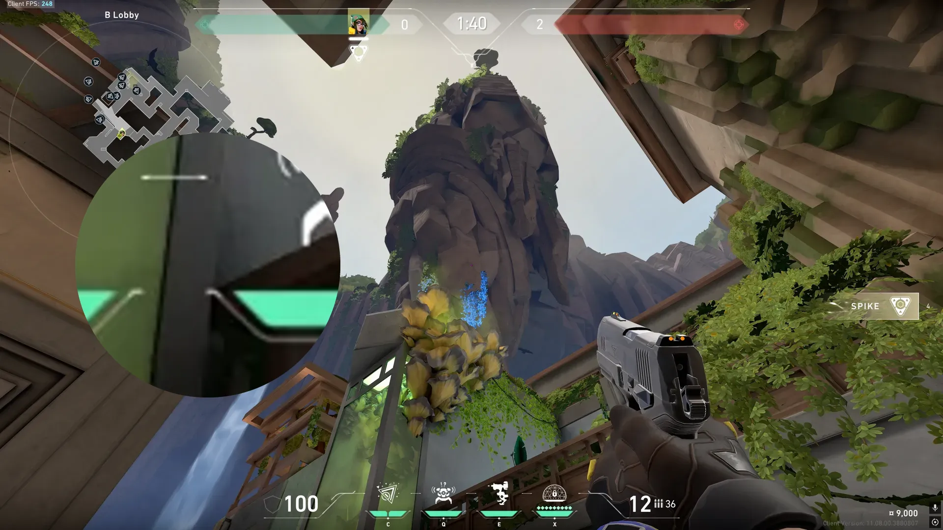 Killjoy Nanoswarm on Abyss Attack Site B — step 2 of 3: Aim — line up the shot