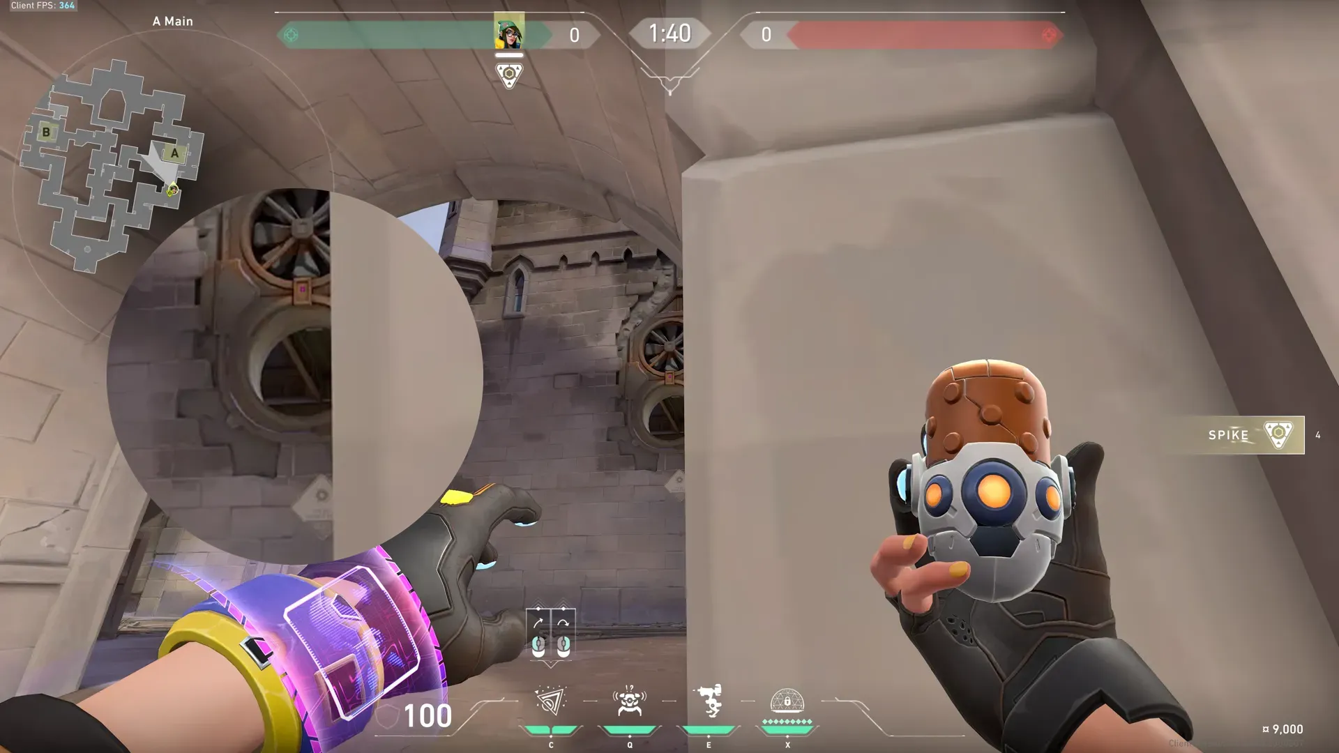 Killjoy Nanoswarm on Corrode Attack Site A — step 2 of 3: Aim — line up the shot