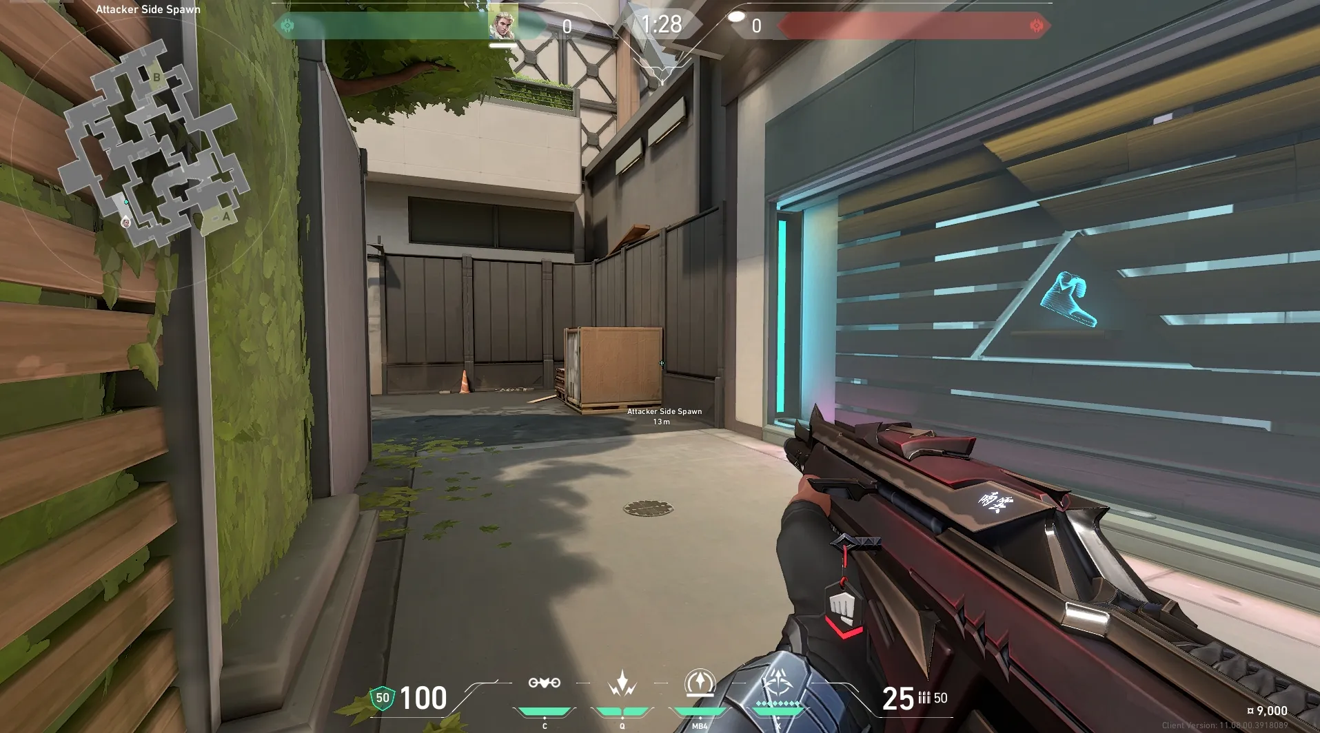 Attacker Spawn to A Heaven / Ramps — Sova lineup on Split