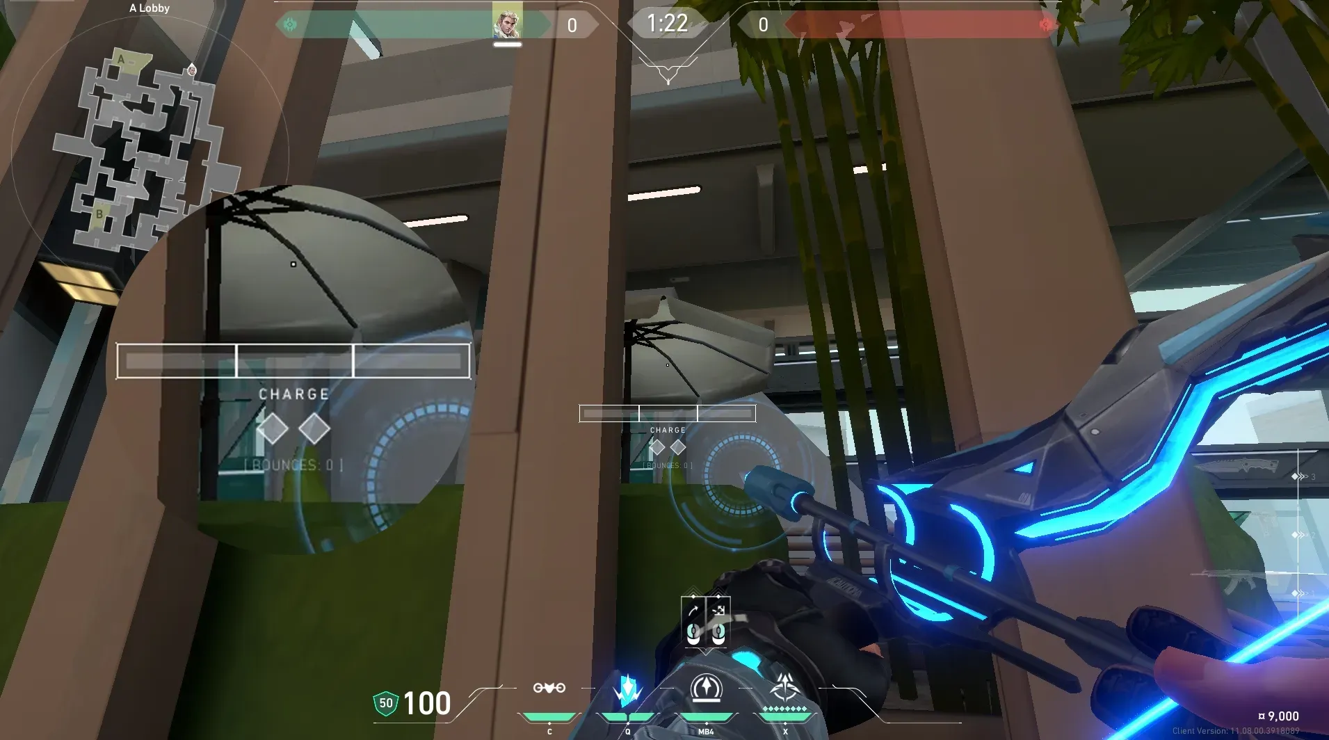 Sova Recon Bolt on Split Attack Site A — step 4 of 5: Aim — line up the shot